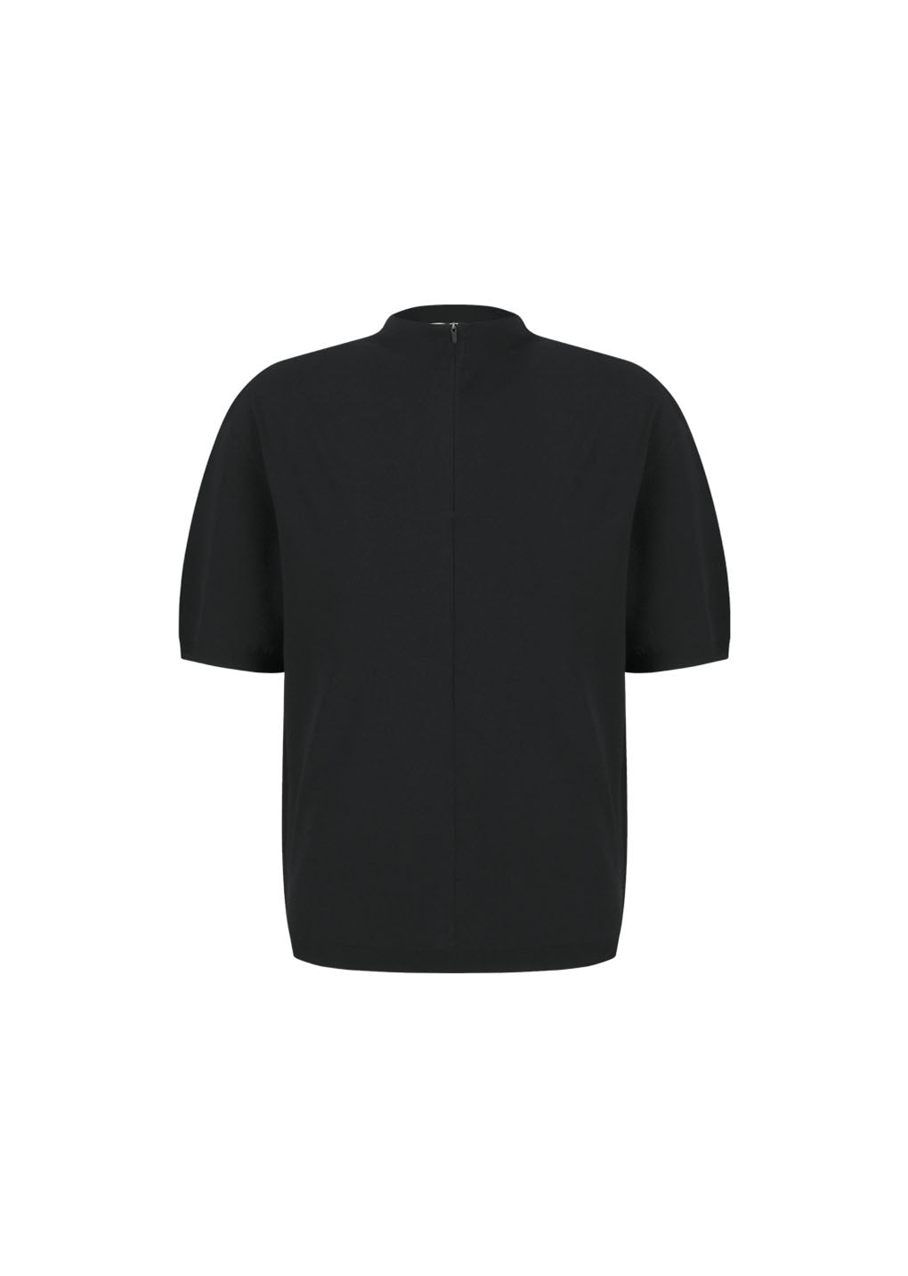 half zip-up knit, black