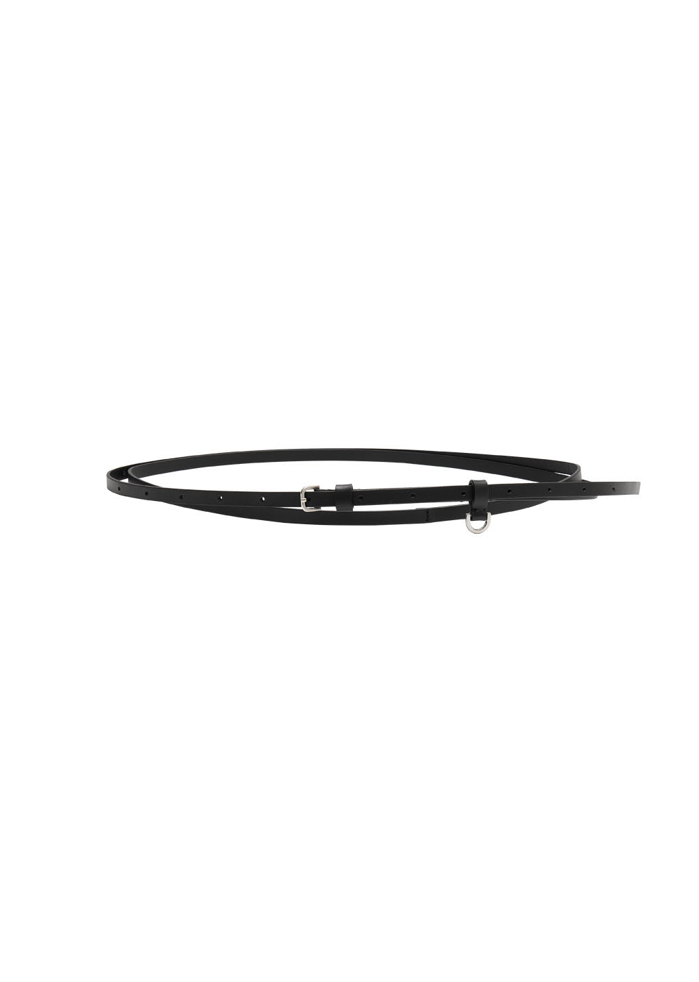leather belt_1cm, black