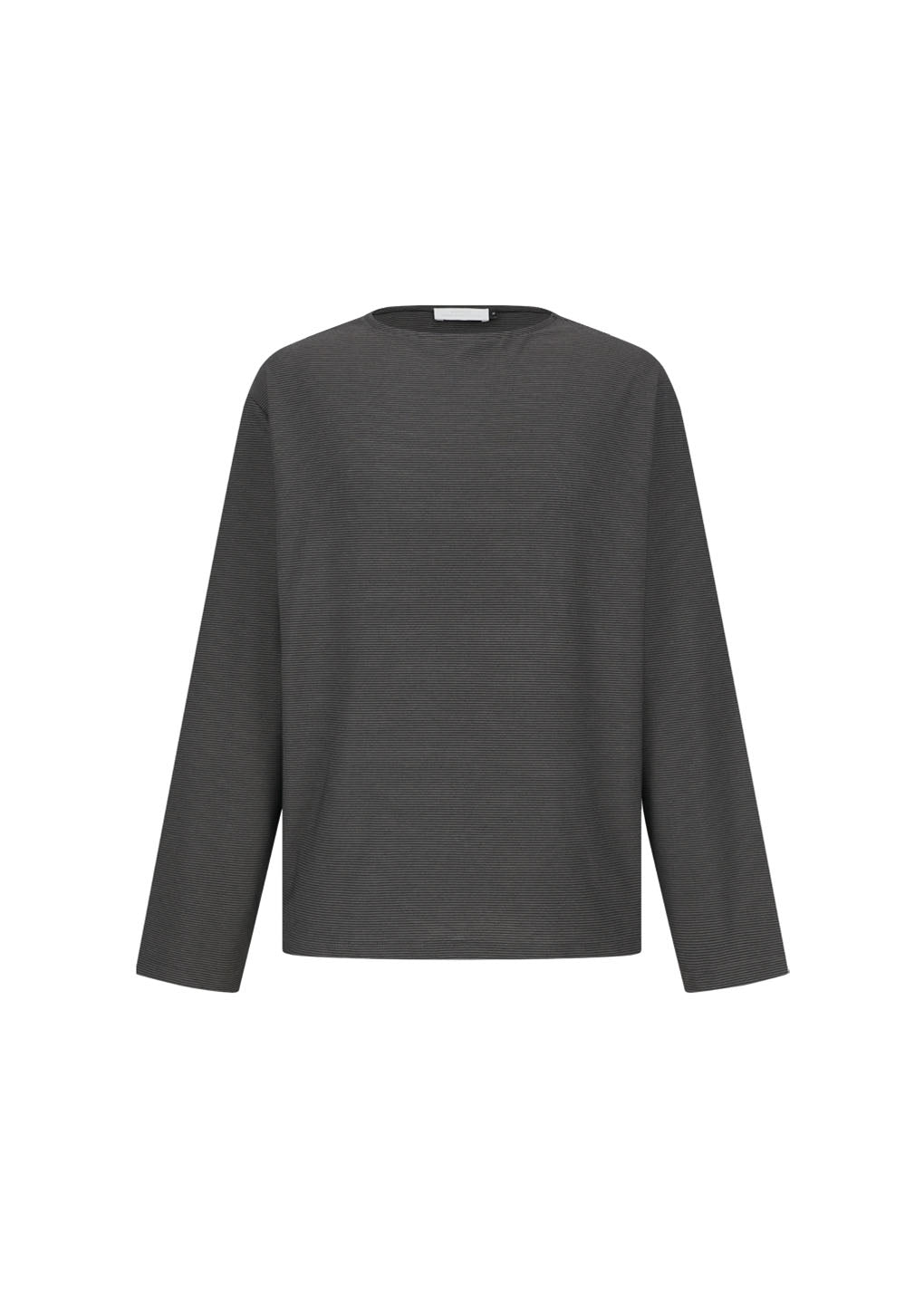 stripe boat neck long sleeve, dark brown