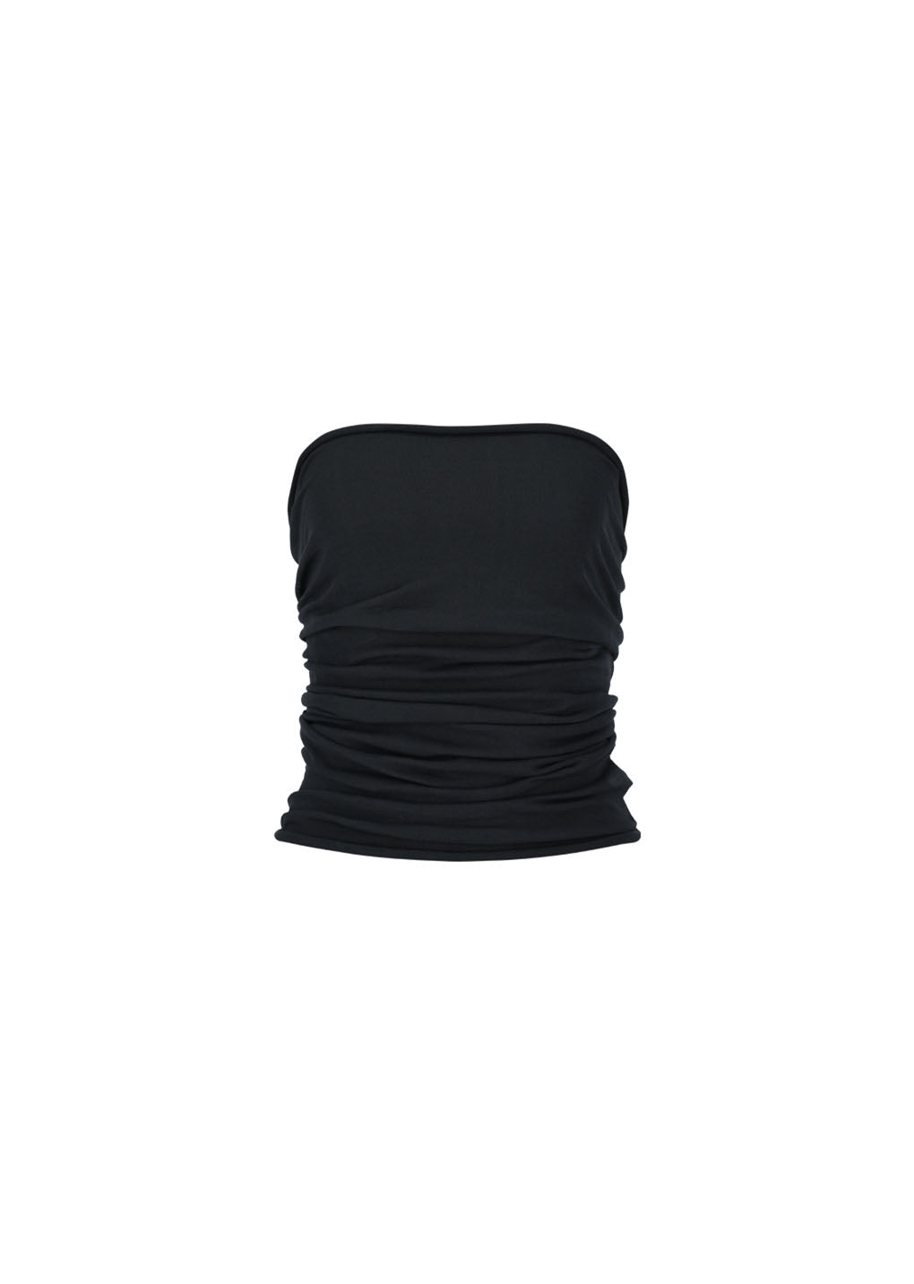 wholegarment knit sheer bandeau, charcoal