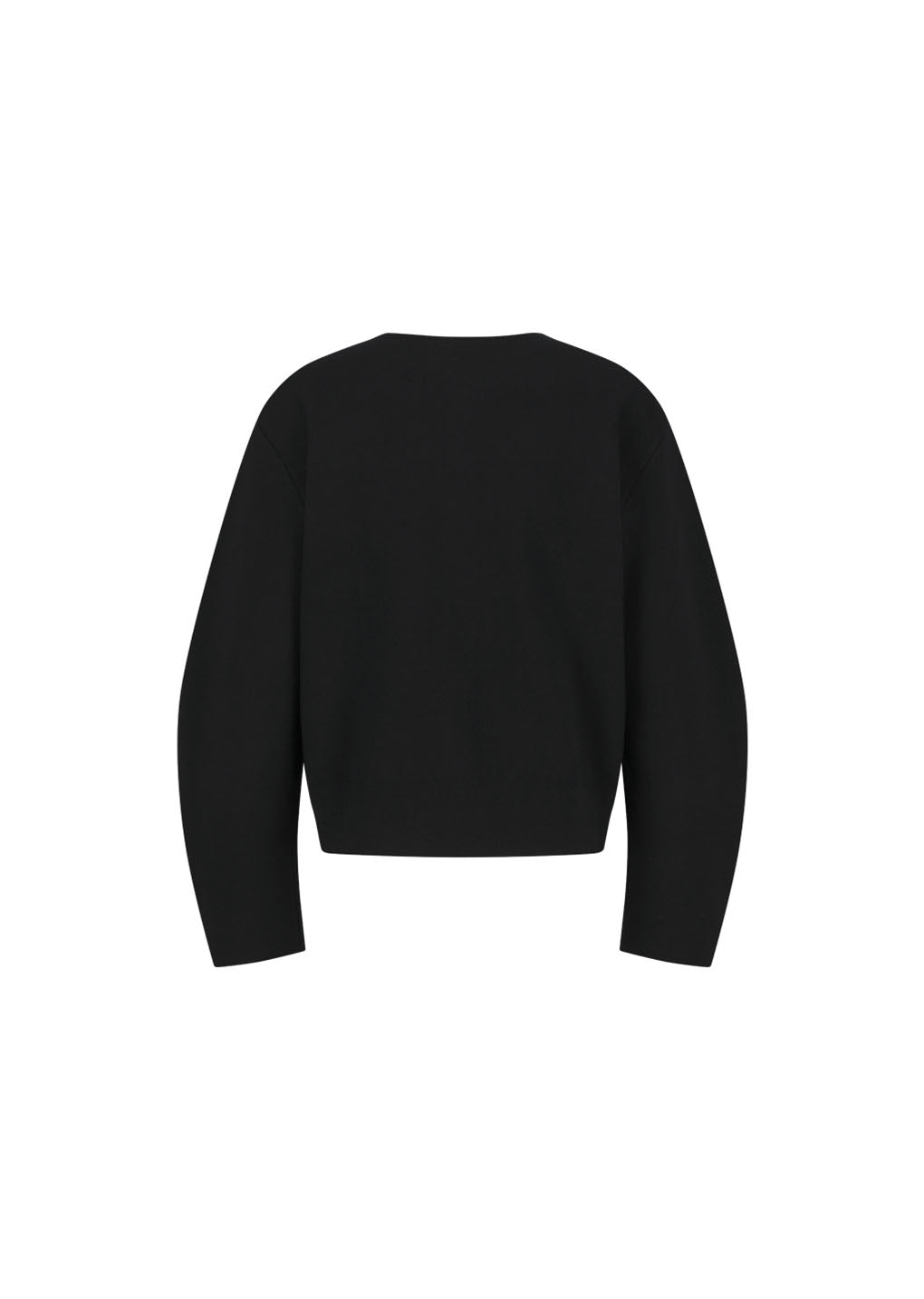 men's curved silhouette cardigan, black