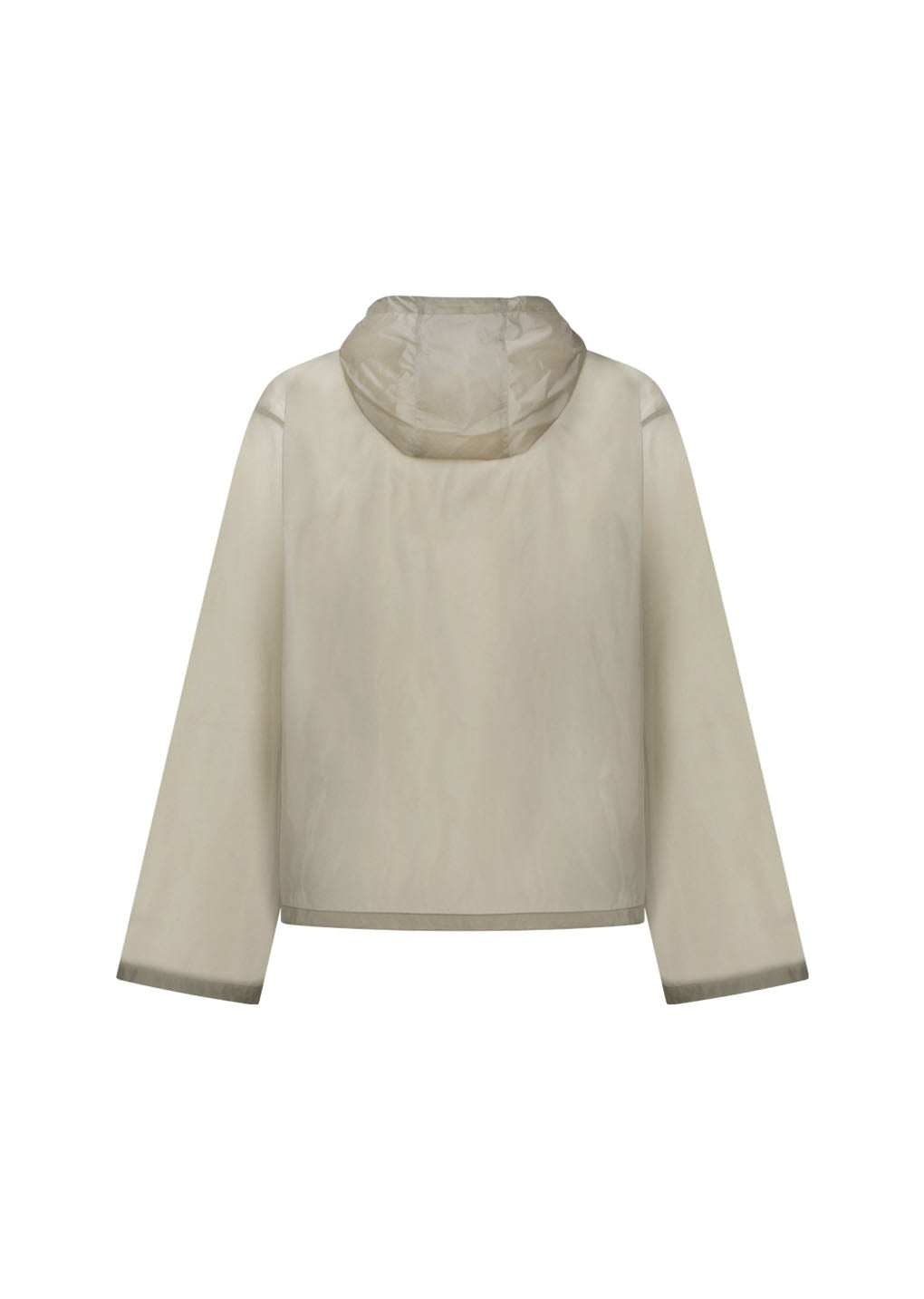 sheer hoodie anorak, beige hover