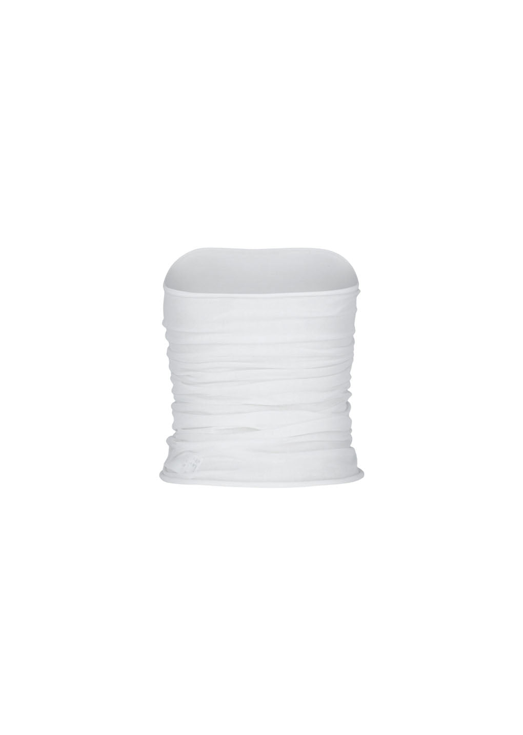 wholegarment knit sheer bandeau, white