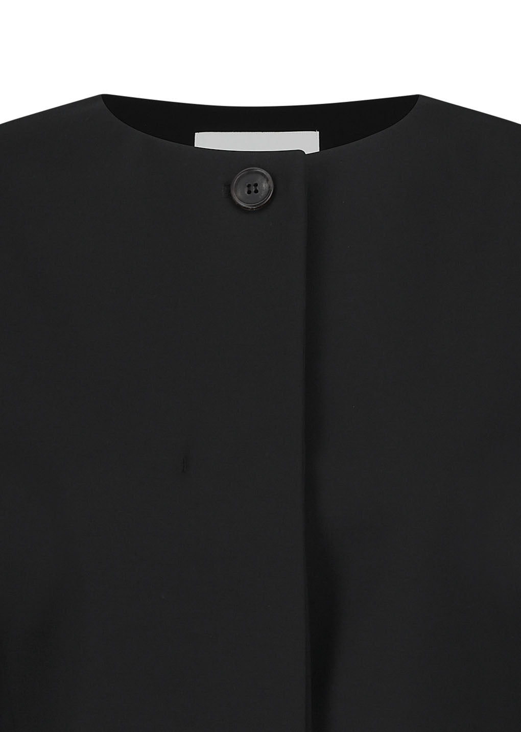 curved silhouette jacket, black