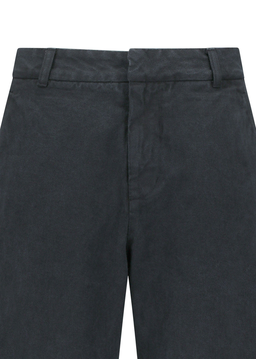 men's garments dyed curved seam denim, black