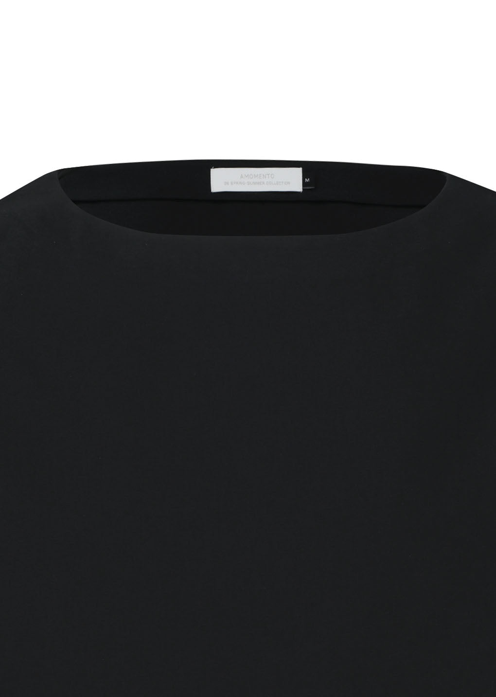 oversized boat neck top, black