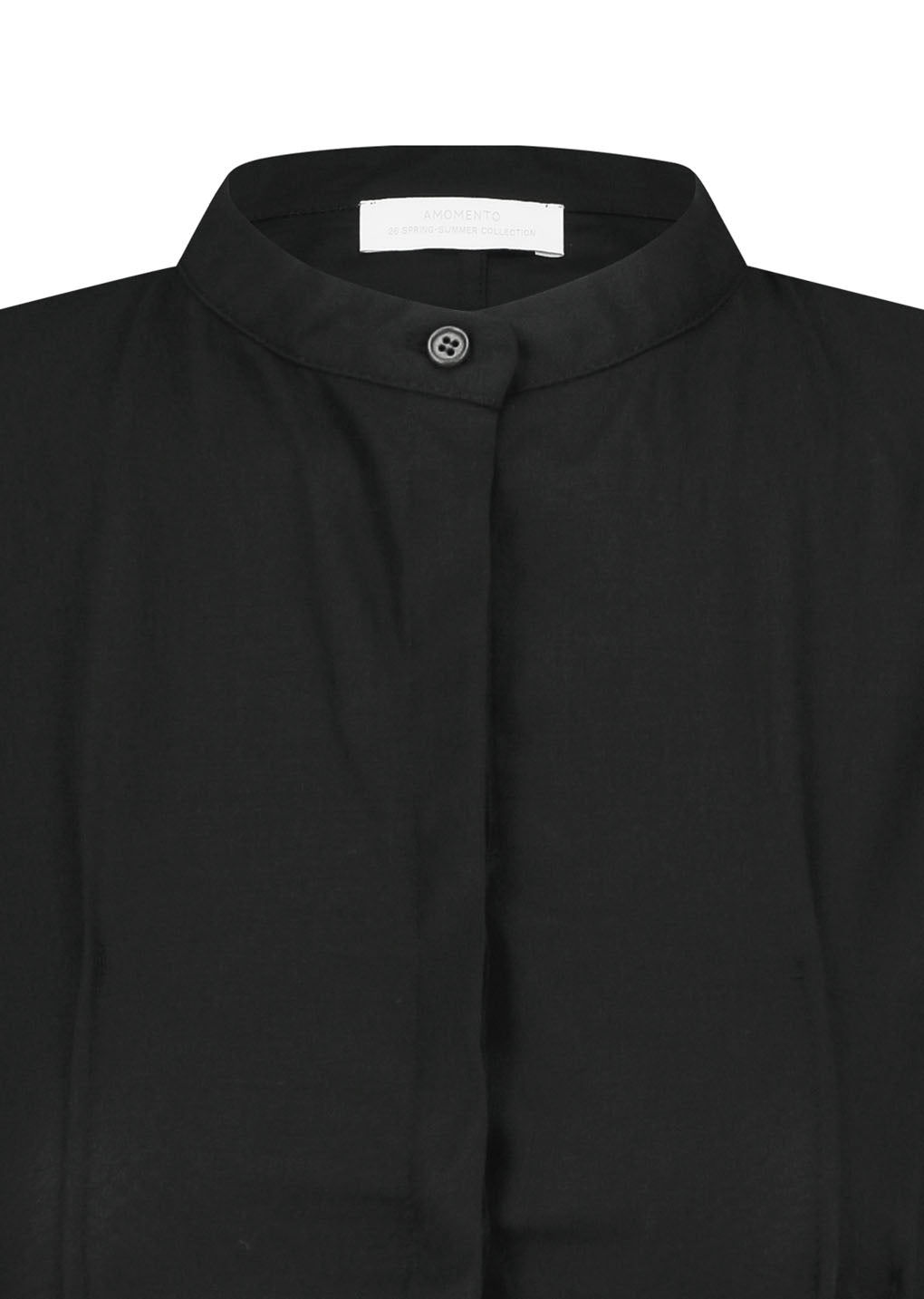 pintuck slim shirt, black