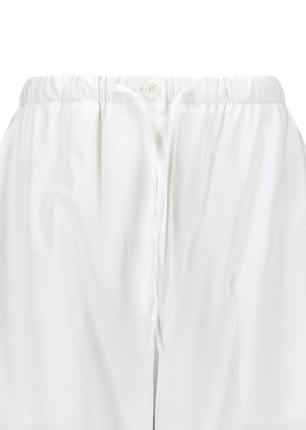 women's drawstring capri pants, white