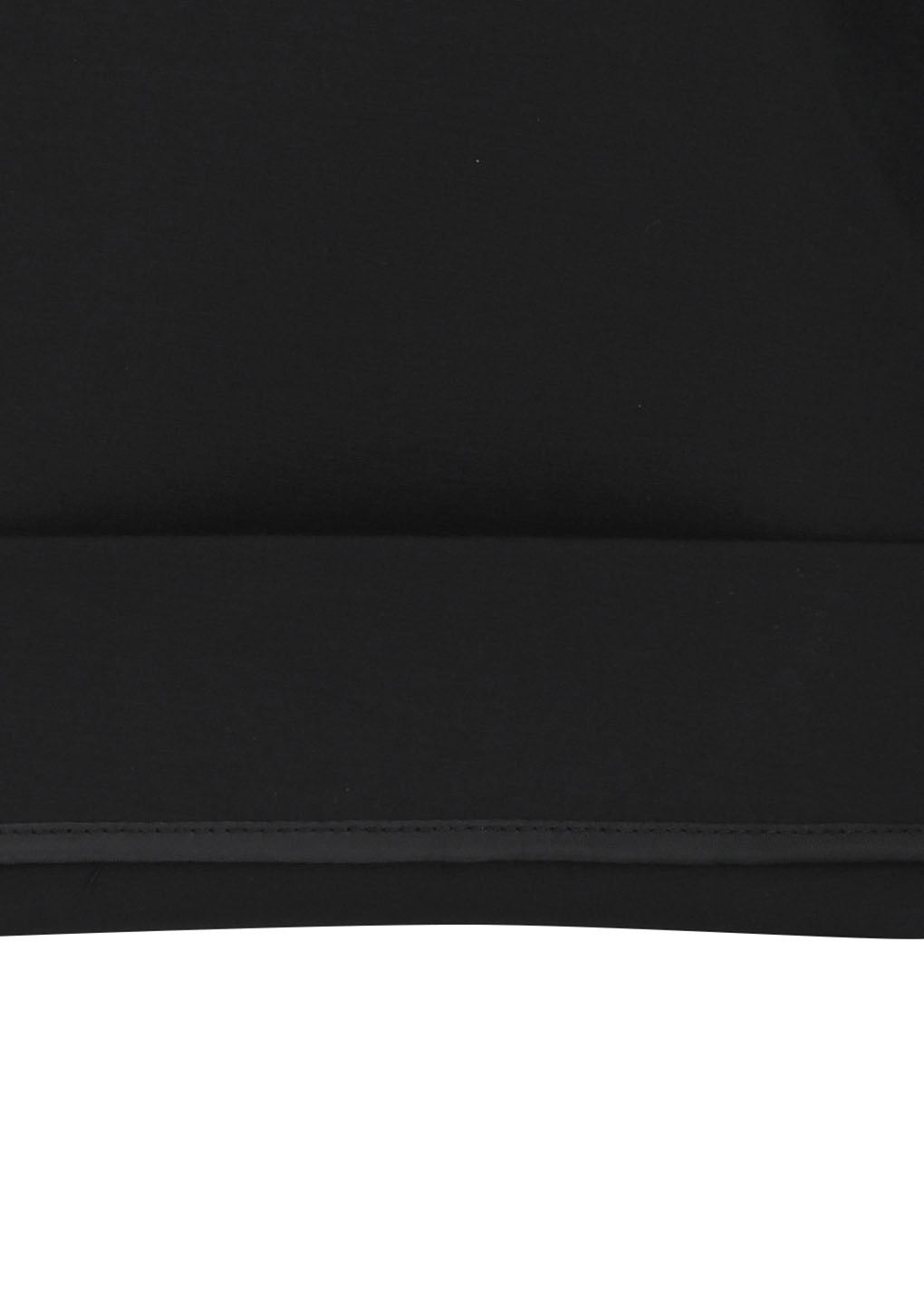 curved crop top, black