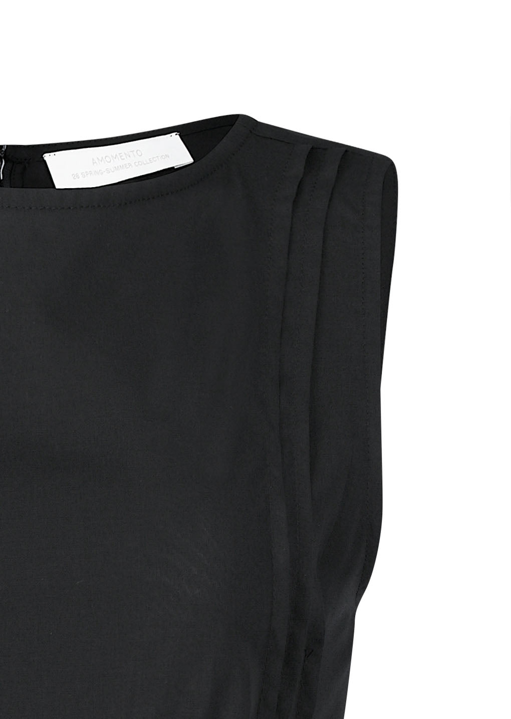 pintuck dress, black