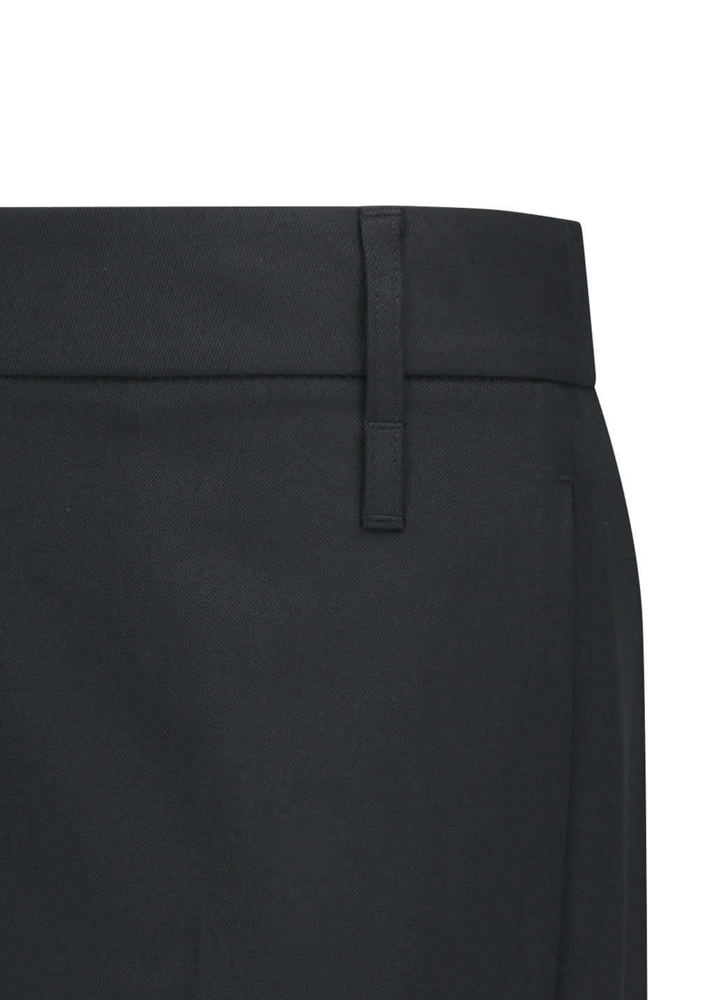 wool flared pants, black