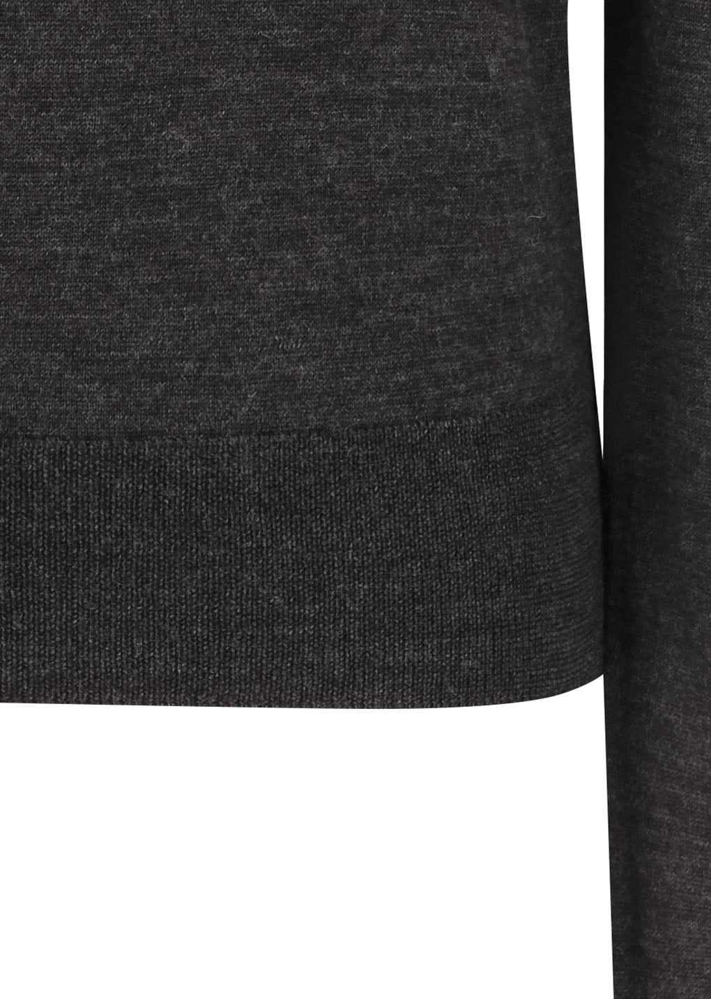 wool v-neck knit, charcoal