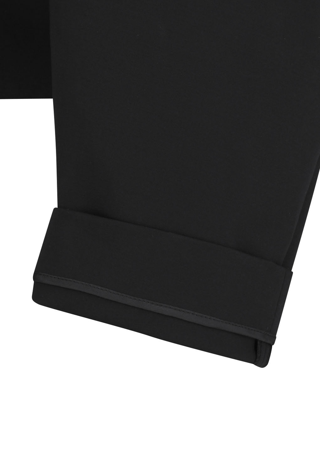 curved crop top, black