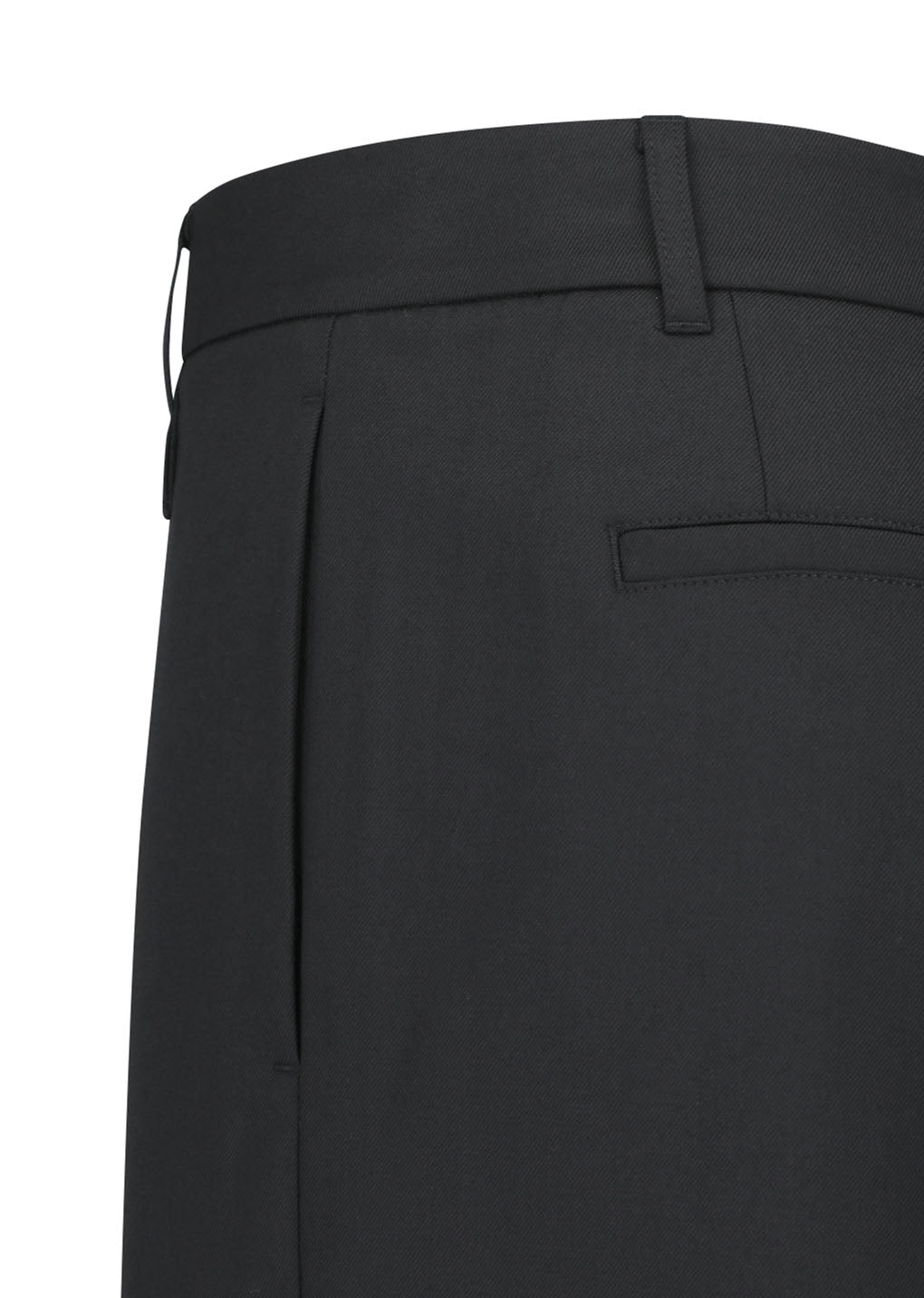 men's wool flared pants, black