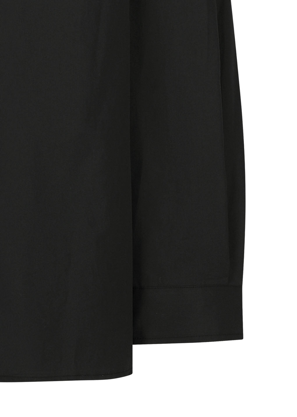 open collar shirt, black