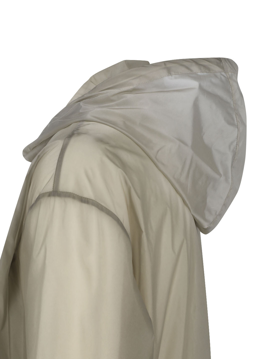 sheer hoodie anorak, beige