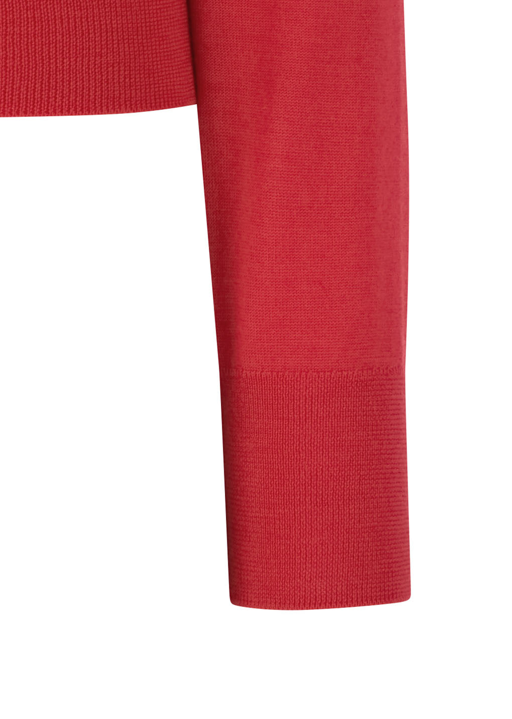 wool v-neck knit, red