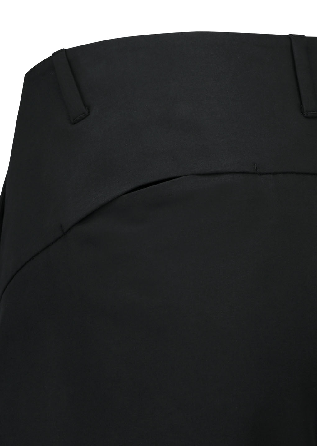 men's curved silhouette pants, black