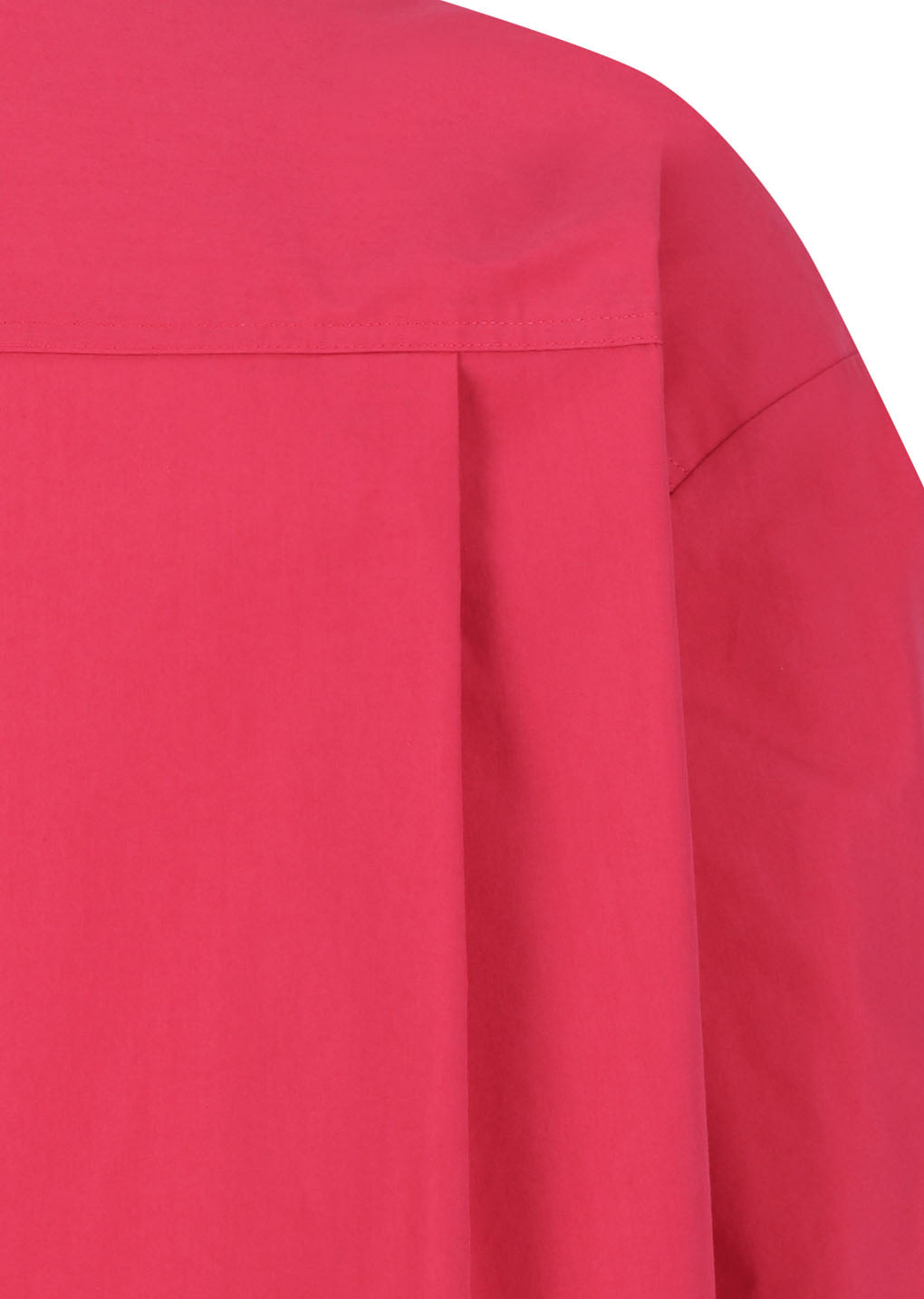 square pocket oversized shirt, red