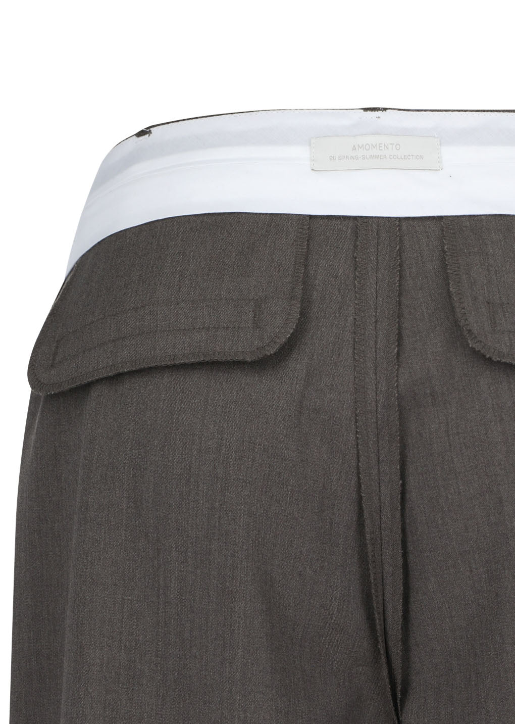 wide tuck pants, brown