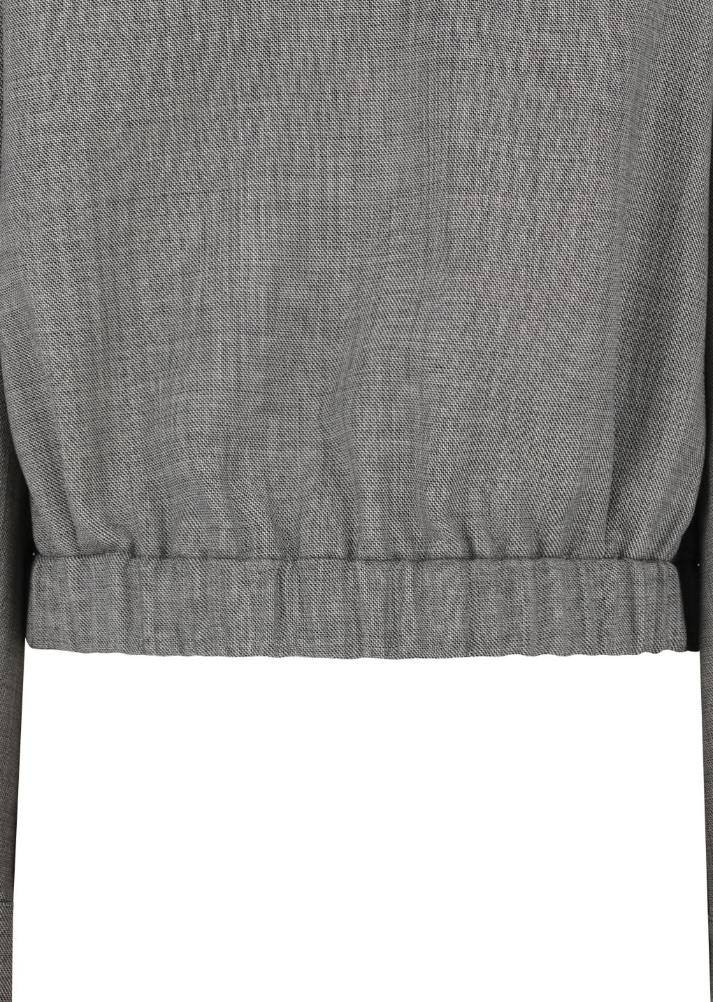 wool crop zip-up jumper, grey beige