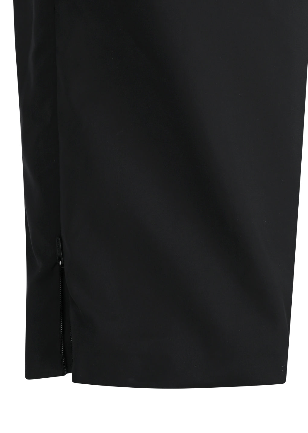 taffeta curved leg pants, black