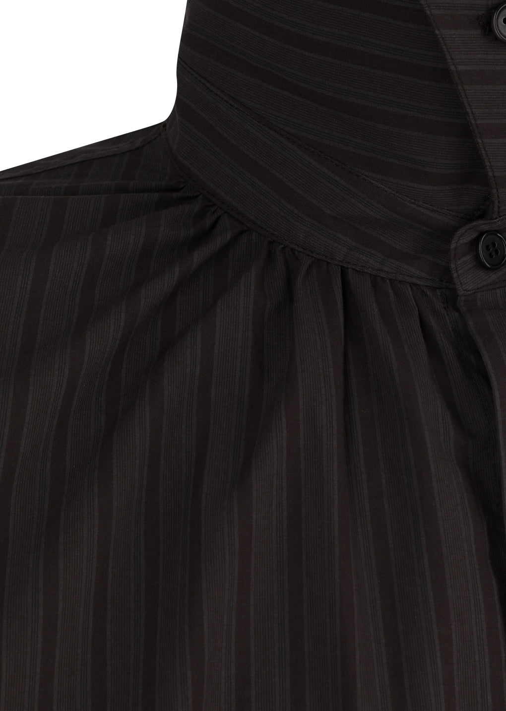 stripe shirring oversized shirts, brown