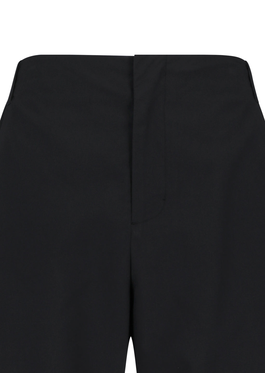 curved zip banding pants, black