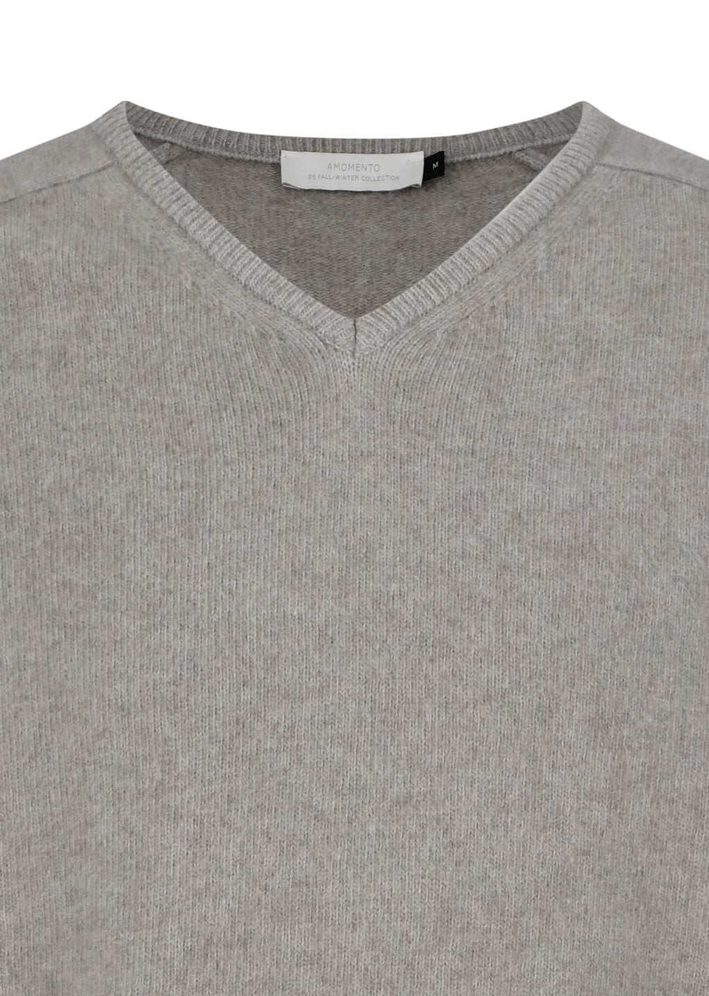 racoon v-neck knit, beige