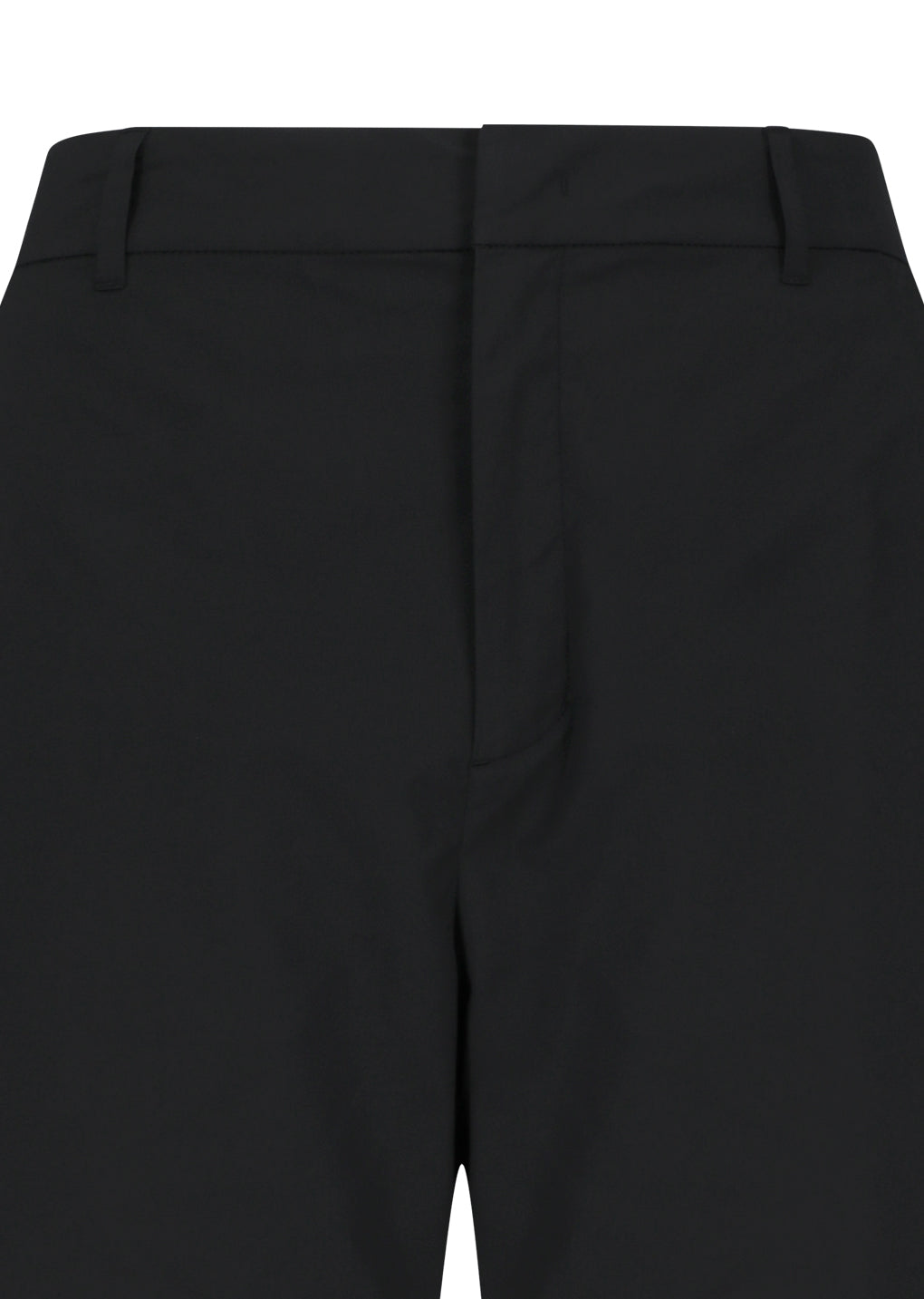 taffeta curved leg pants, black