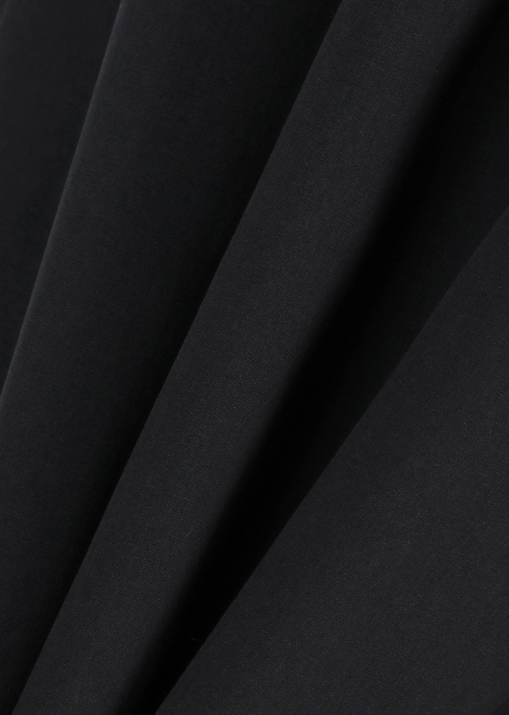 curved zip banding pants, black