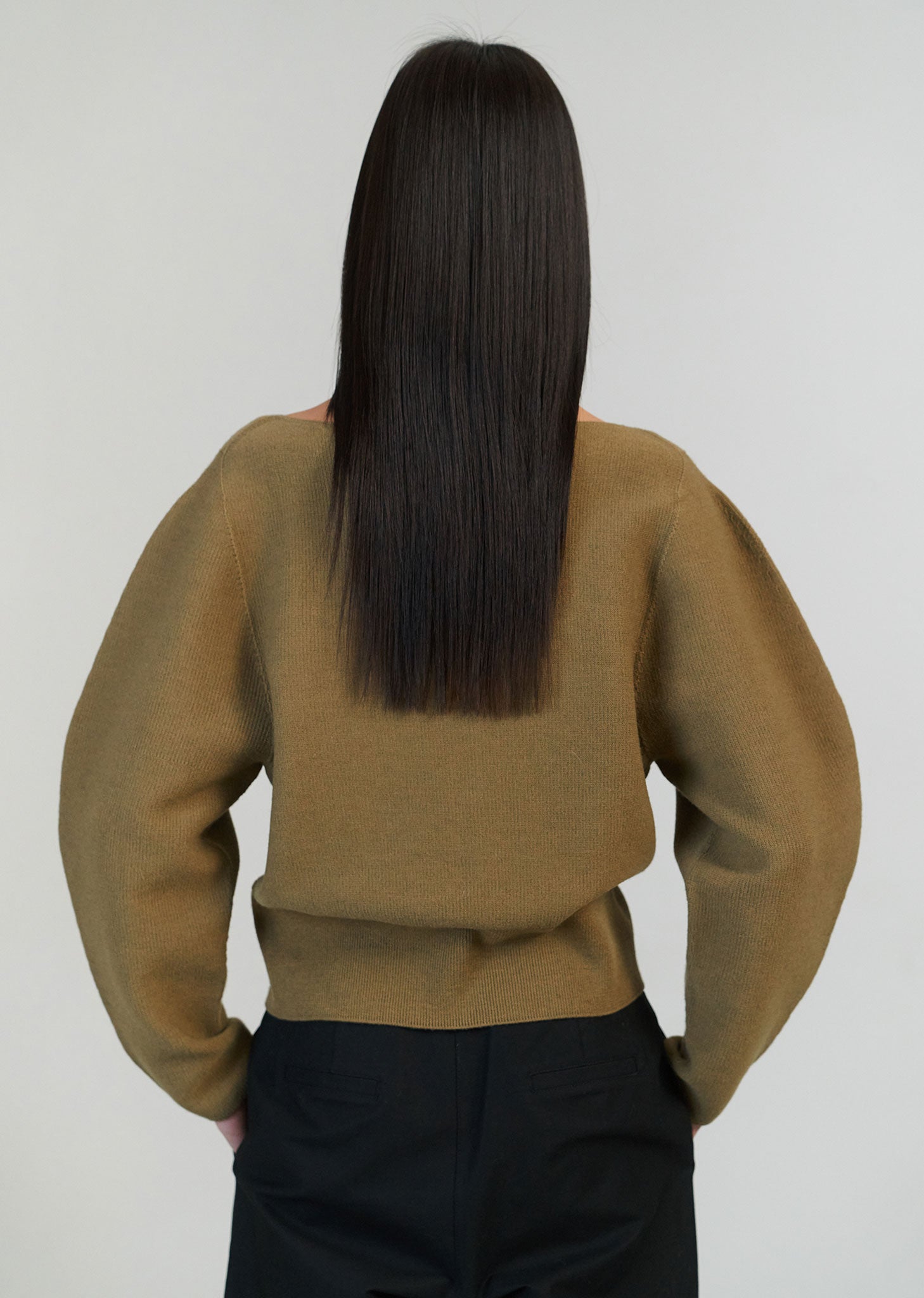 WHOLEGARMENT ROUNDED CARDIGAN (2 COLORS)