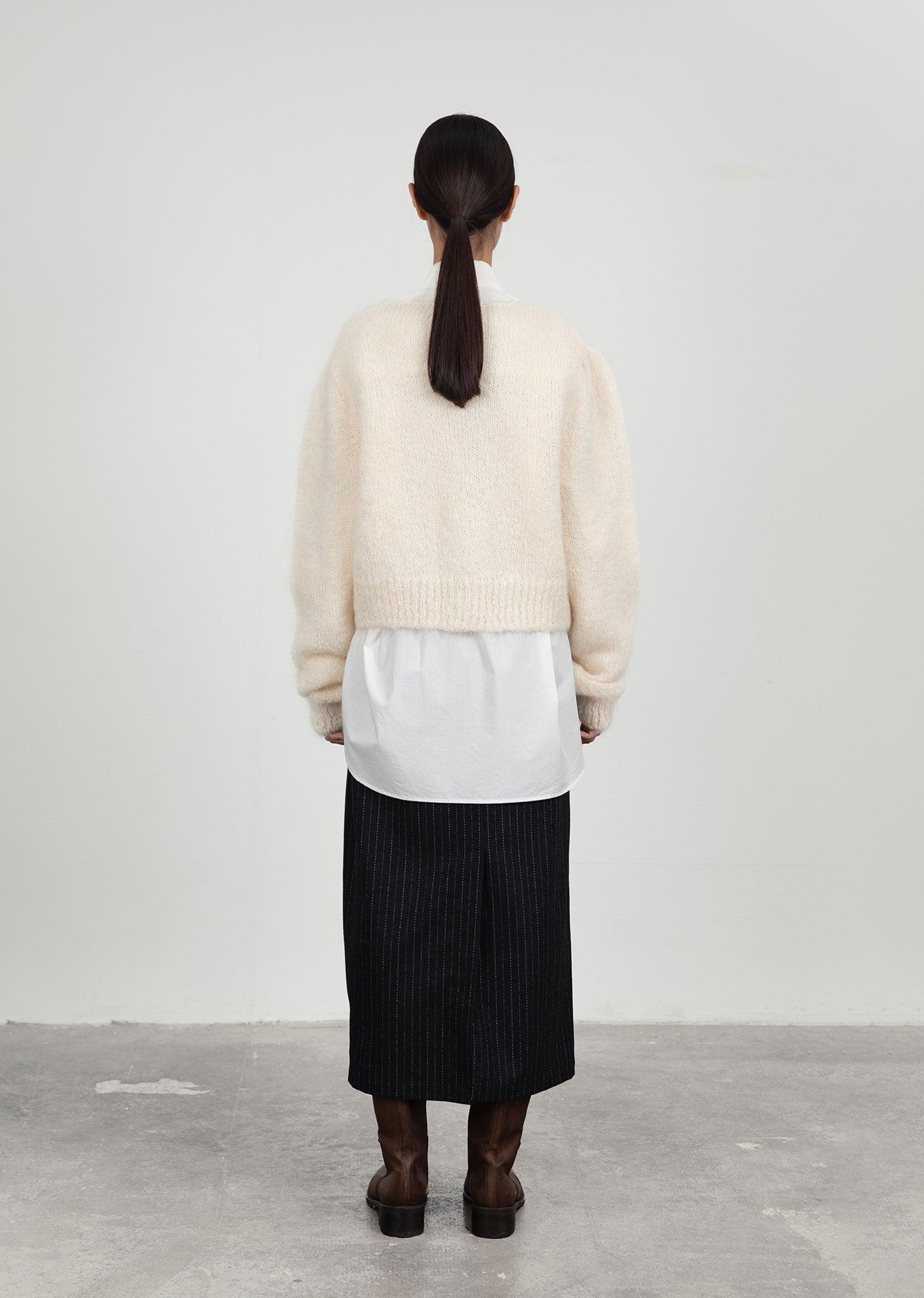 [予約注文] STRIPE WOOL GARCONNE SKIRT