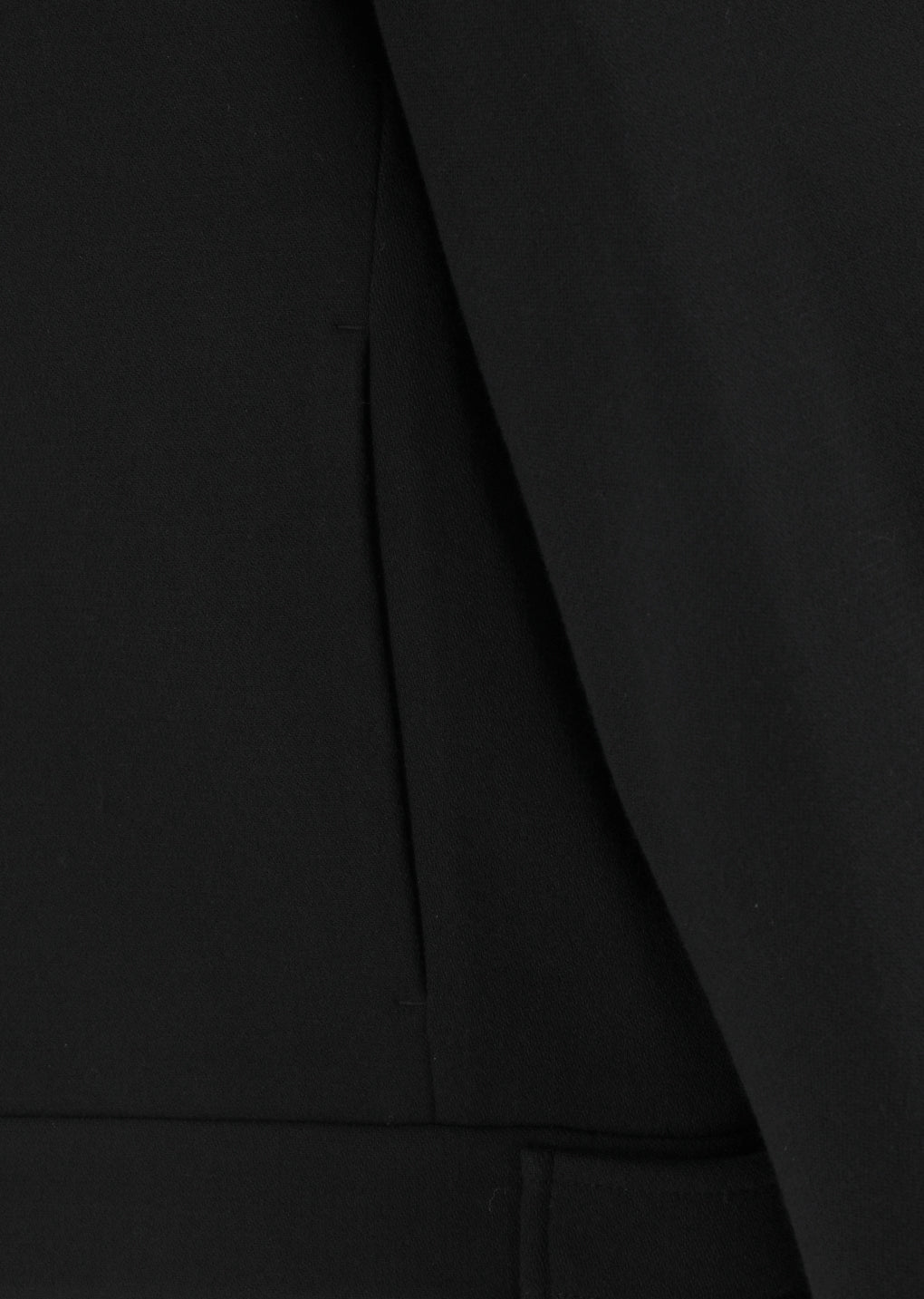 wool crop jacket, black