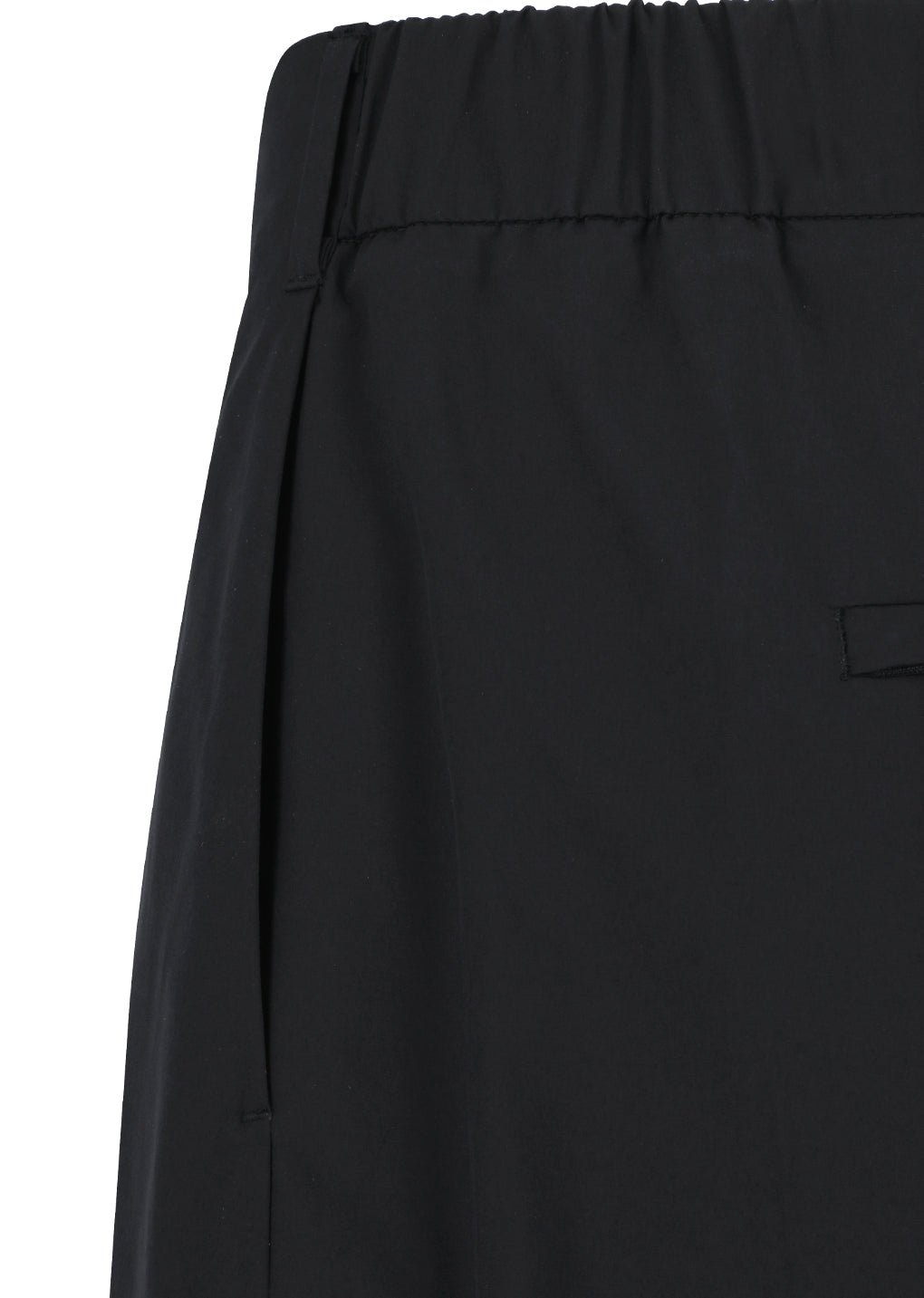 curved zip banding pants, black