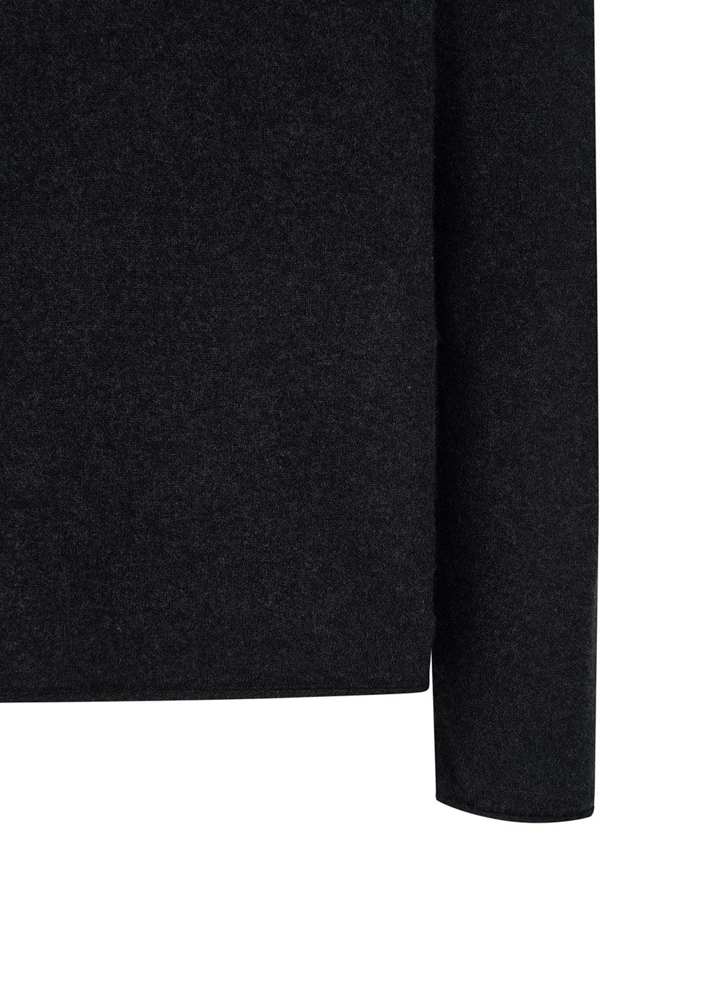cashmere easy crewneck knit, charcoal