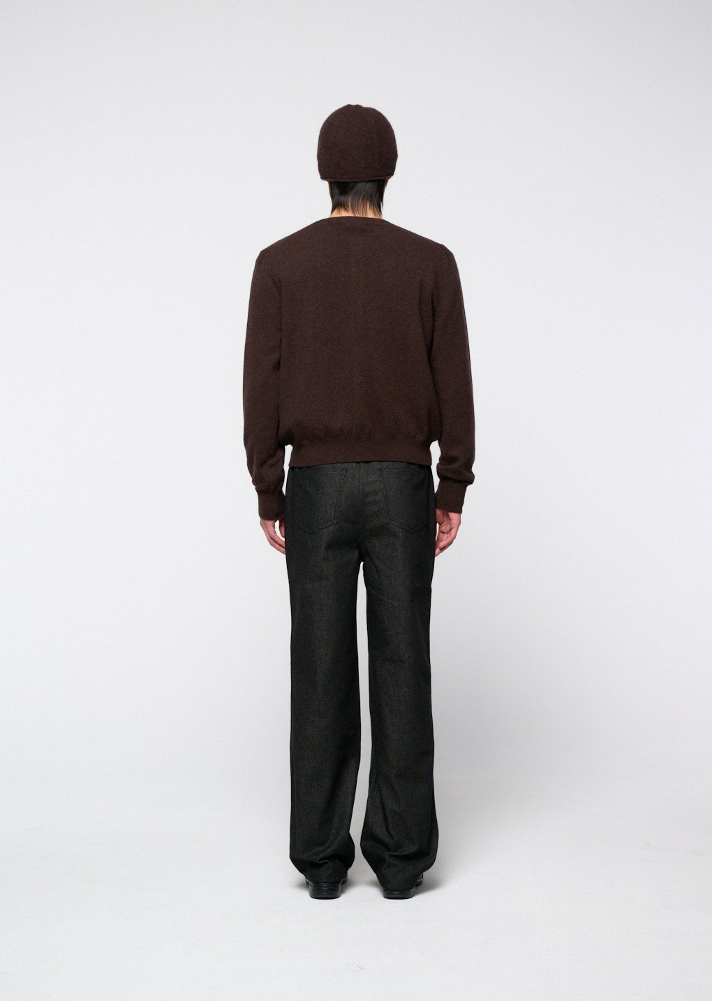 cashmere crewneck knit, red
