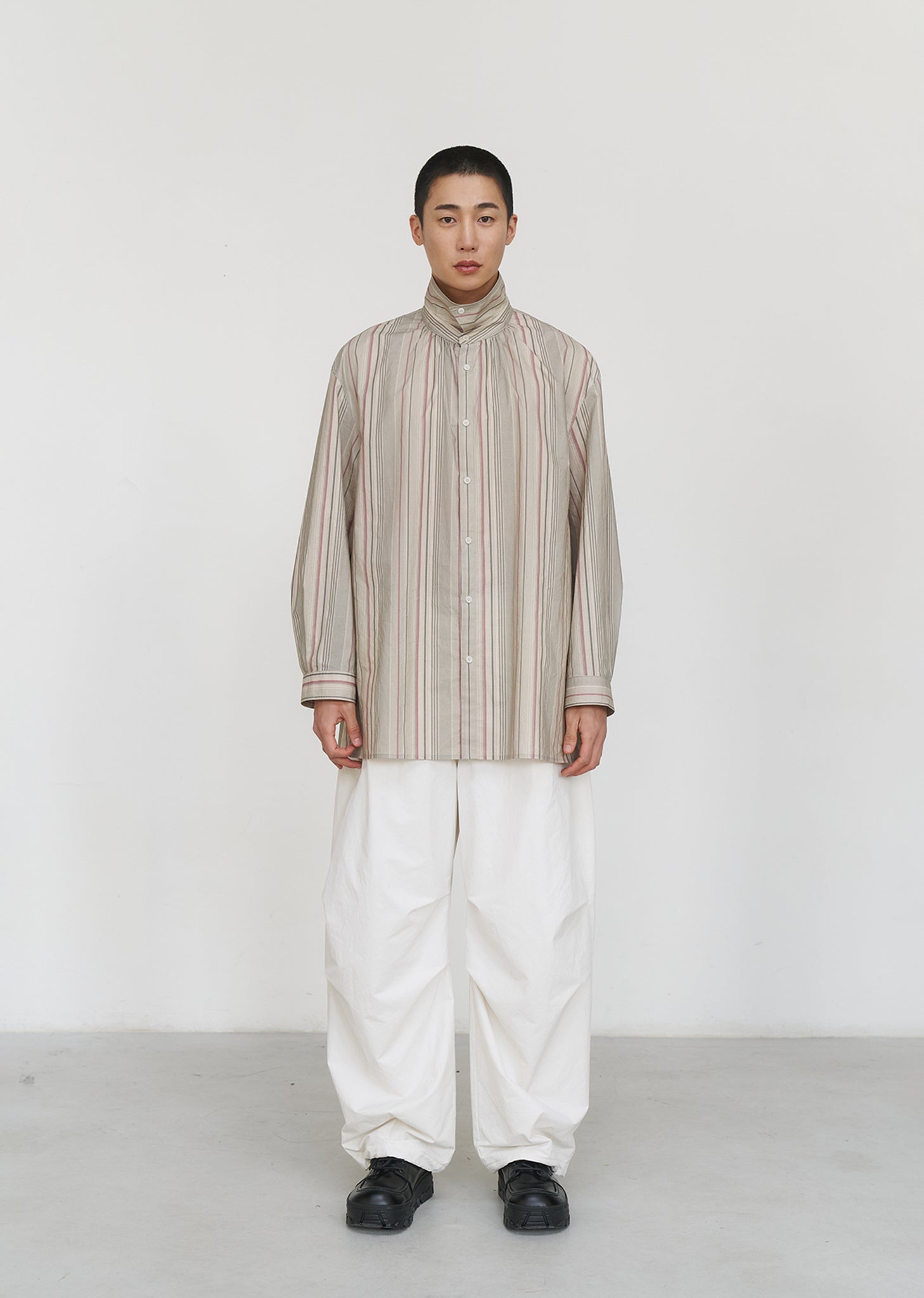 SHIRRING COTTON OVERSIZE SHIRTS (2 COLORS) – AMOMENTO JP