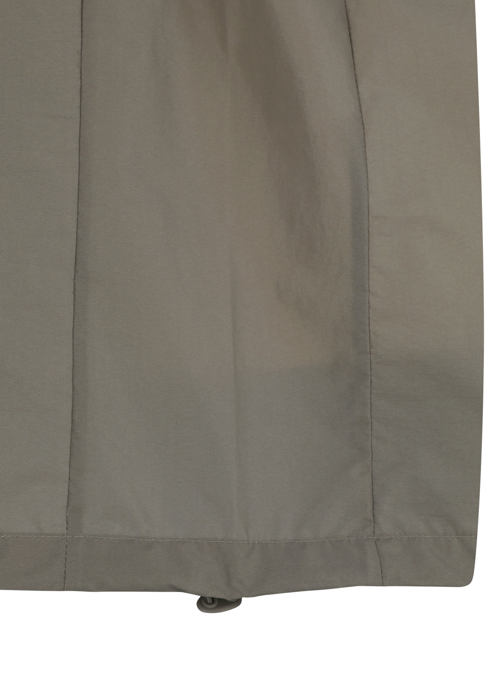 sheer nylon cowl neck anorak, grey