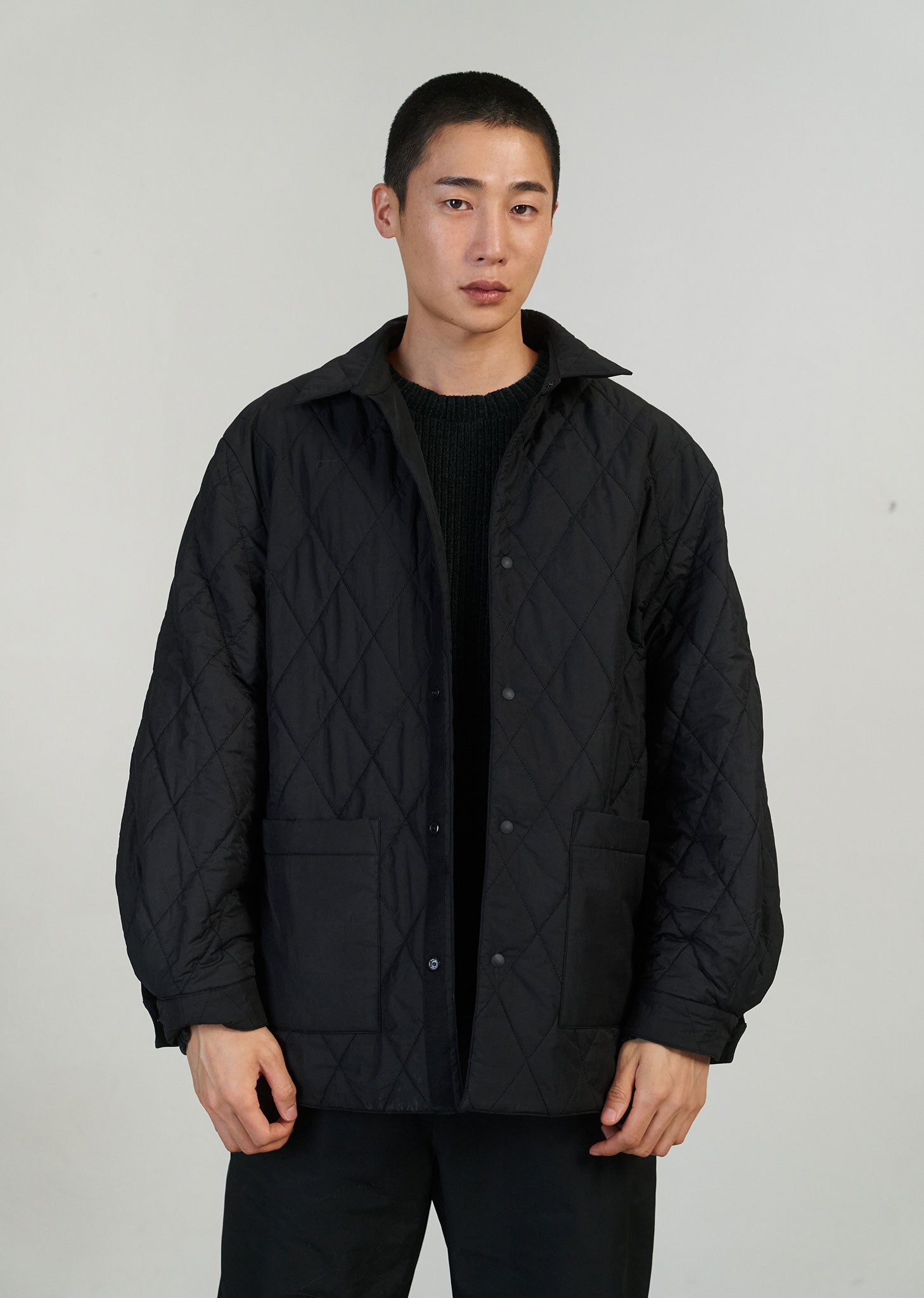 REVERSIBLE QUILTED SHIRT JACKET