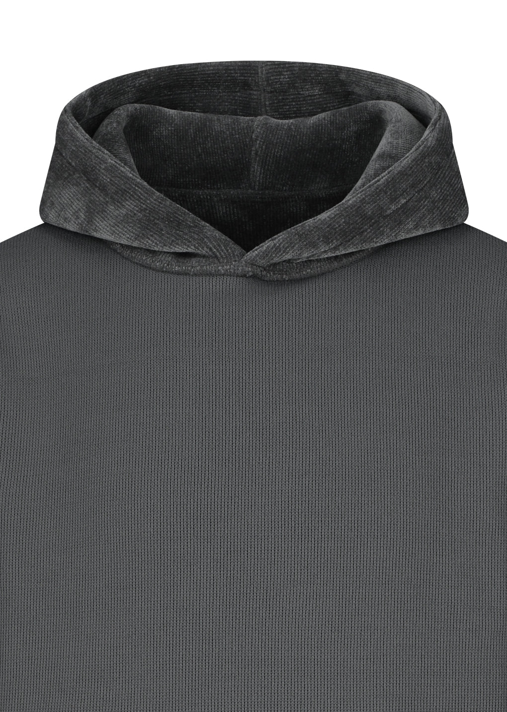 velvet reversible hoodie, grey