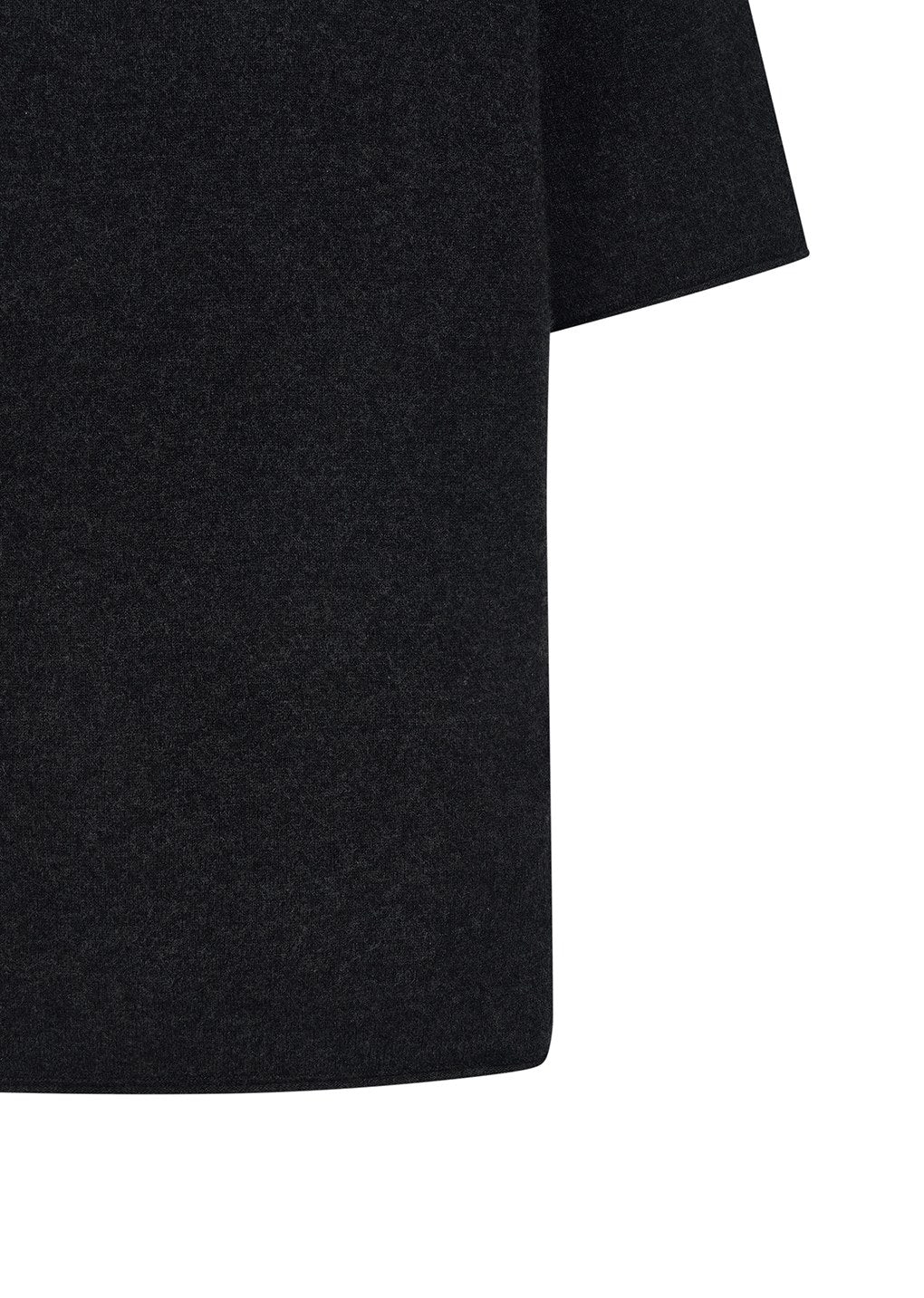 cashmere easy half sleeve knit, charcoal