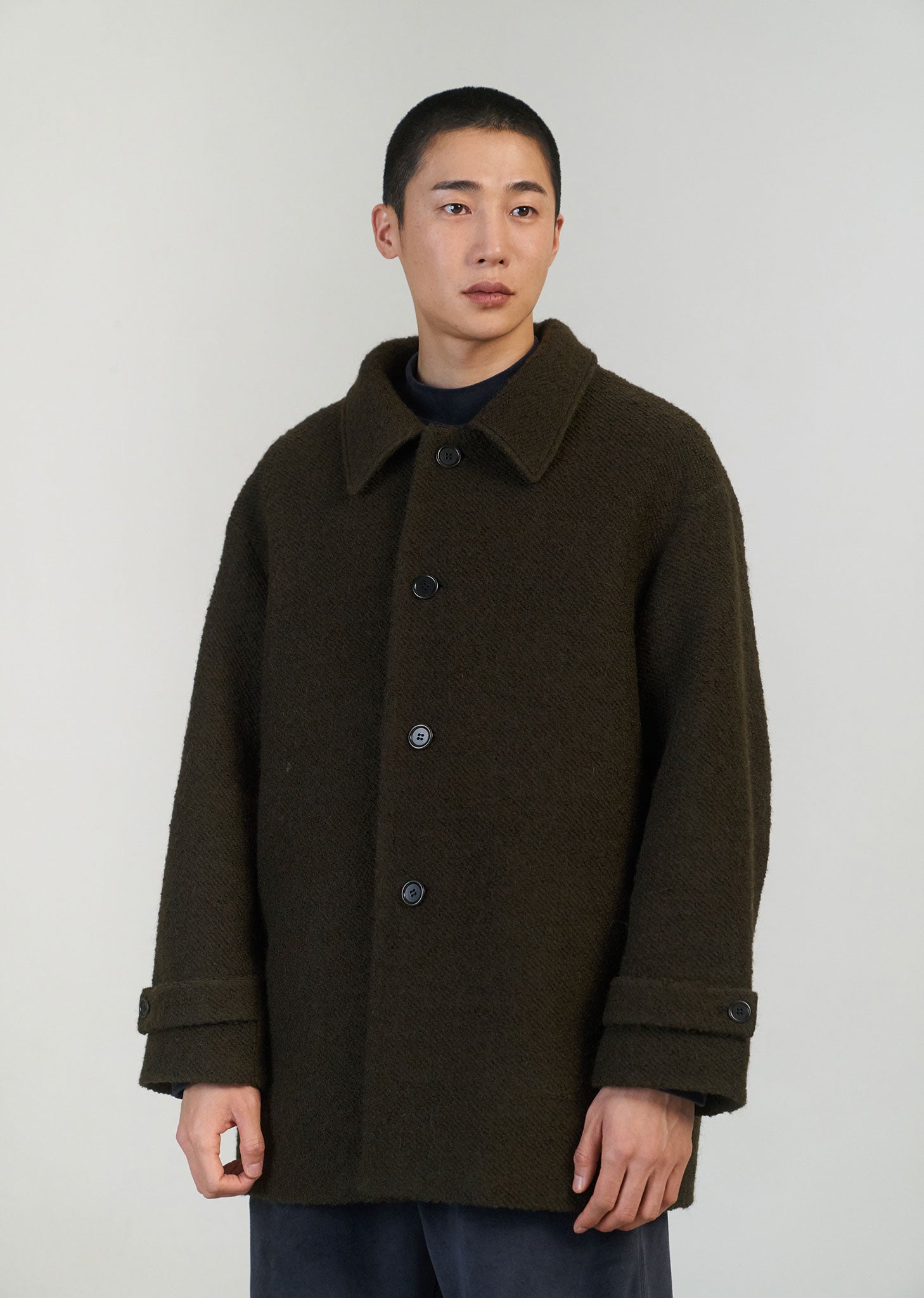 WOOL HALF SINGLE COAT (2COLORS)