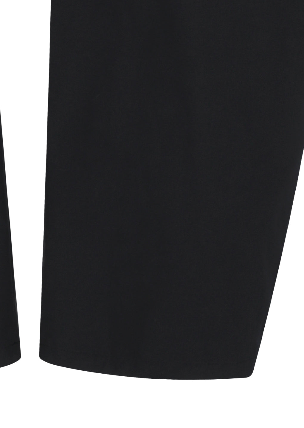 curved zip banding pants, black