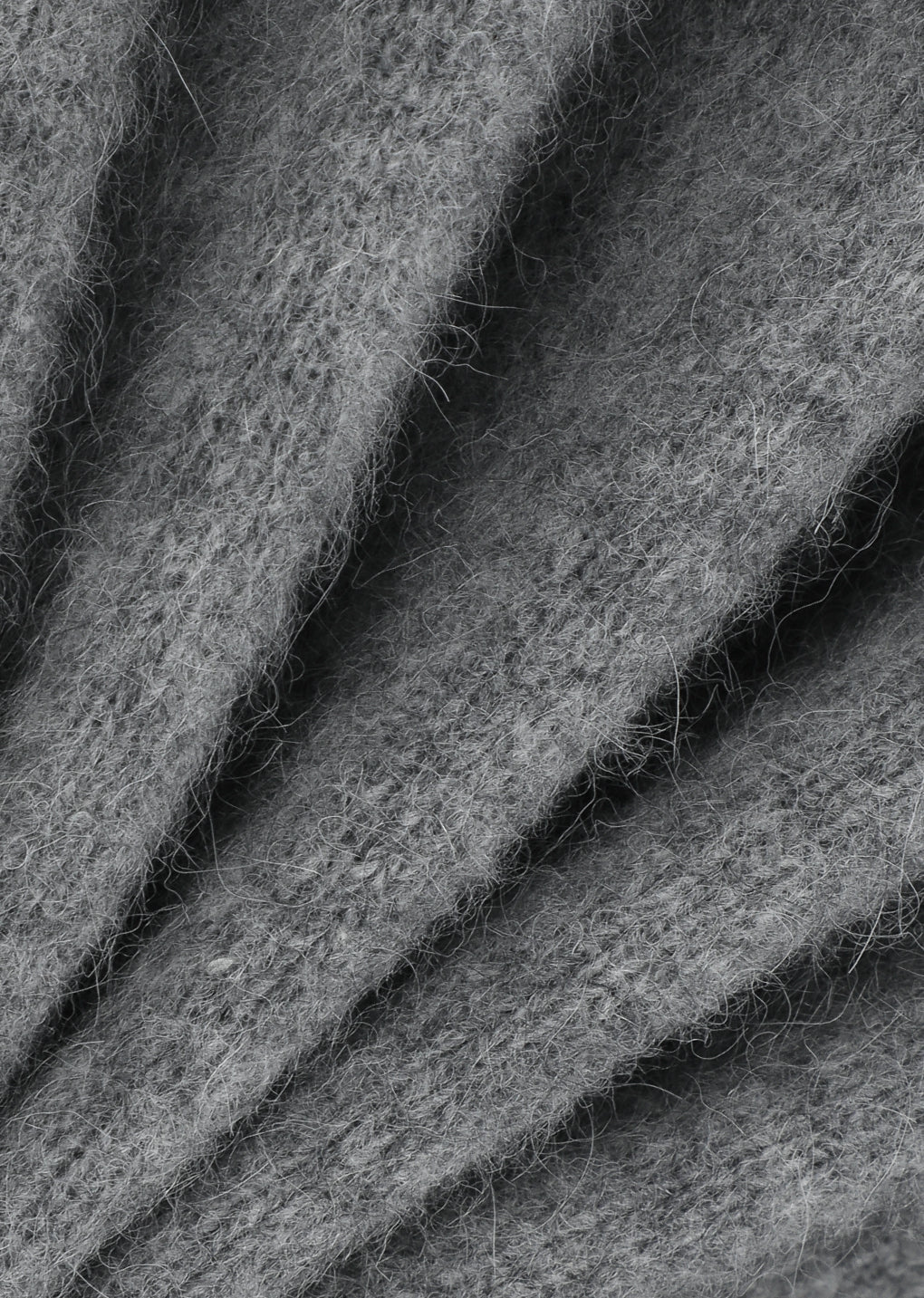 racoon hoodie knit, charcoal