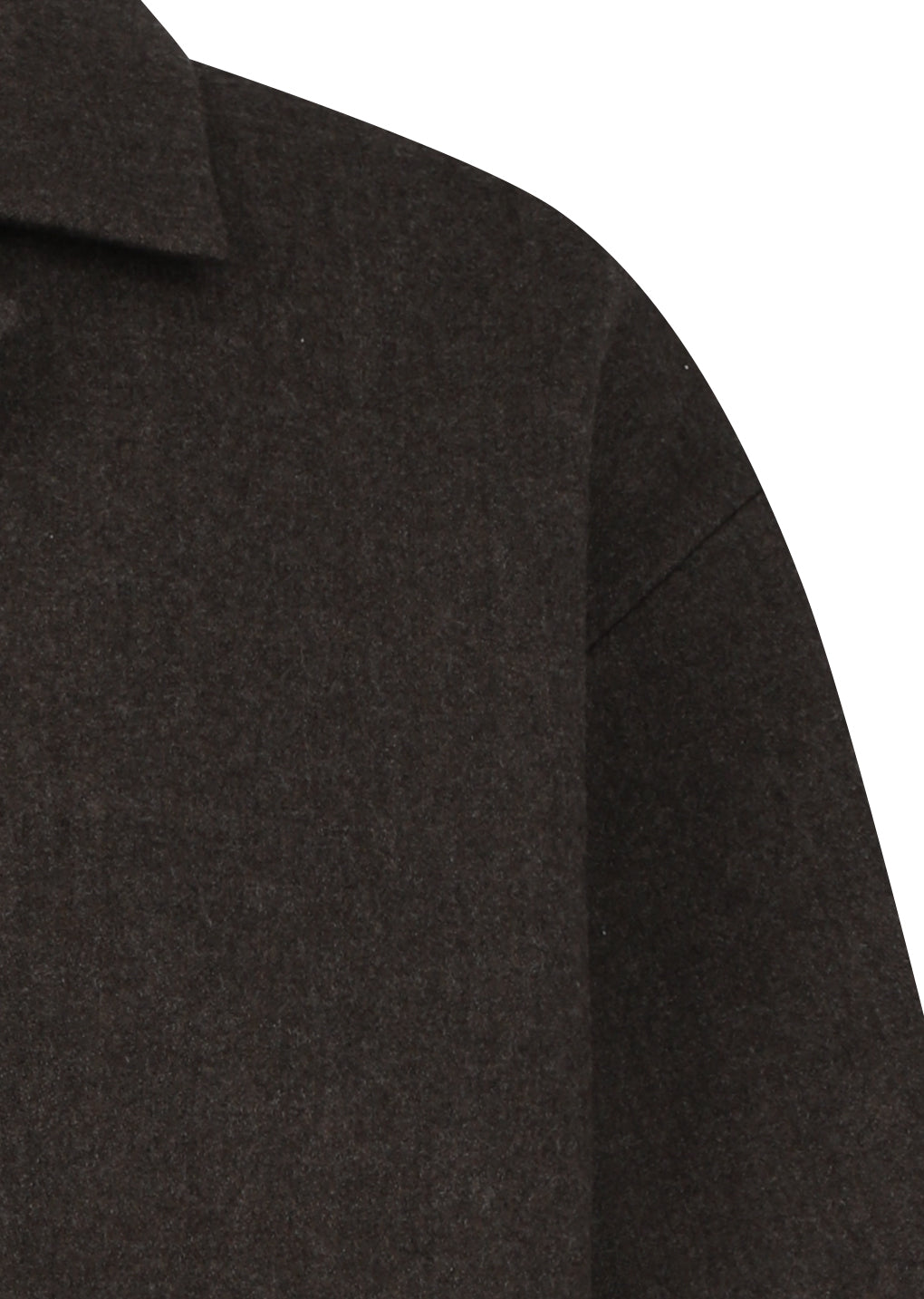 wool crop jacket, brown
