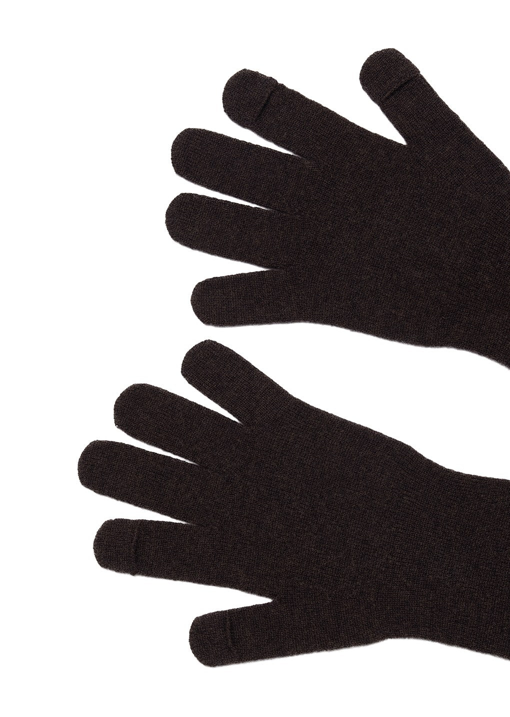 cashmere gloves, brown