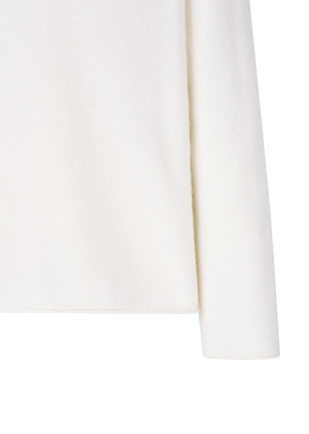 cashmere easy crewneck knit, ivory