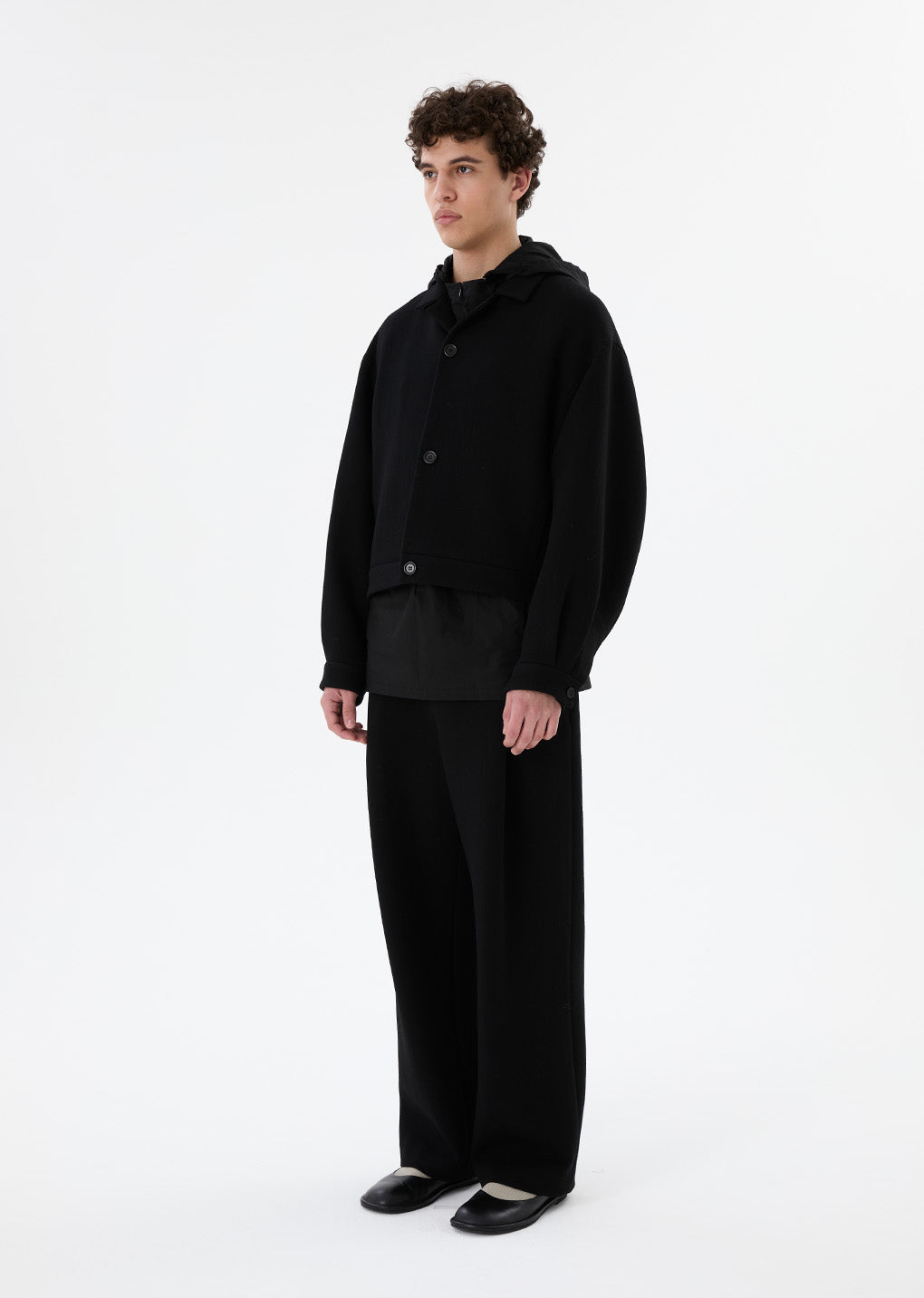 wool martin pants, black