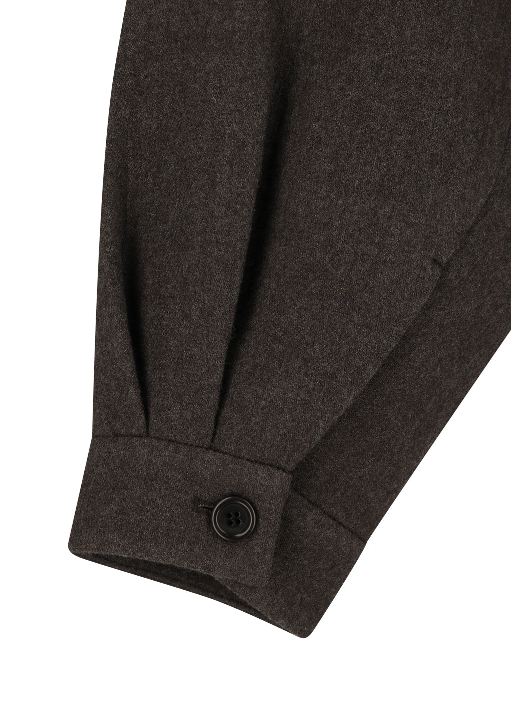 wool crop jacket, brown